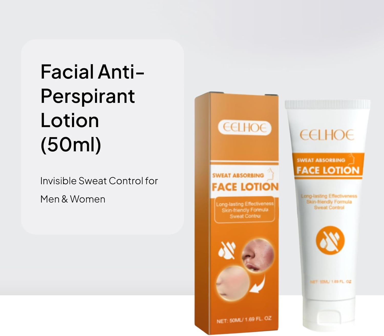 Amagogo Face Antiperspirant for Face,Forehead and Scalp, for Men Women Lightweight Sweat Absorbing Lotion for Birthday Gift Adults image number 6