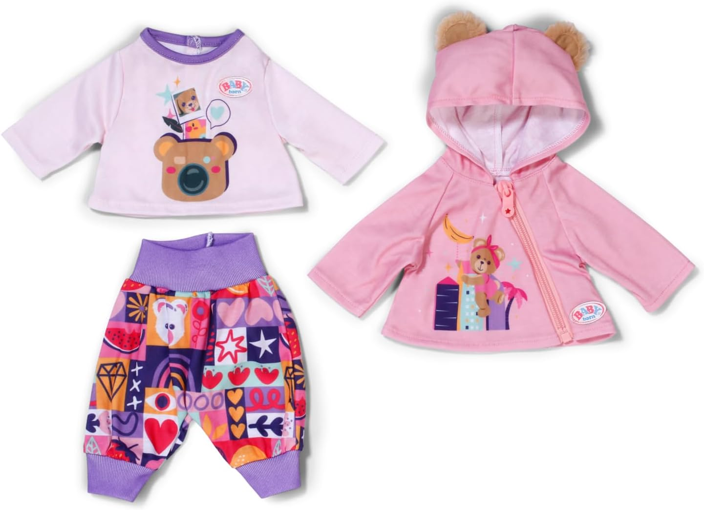 BABY Born Newborn Outfit with Long-Sleeved Shirt and More, Fit for 43Cm Dolls, 837290 Zapf Creation image number 6