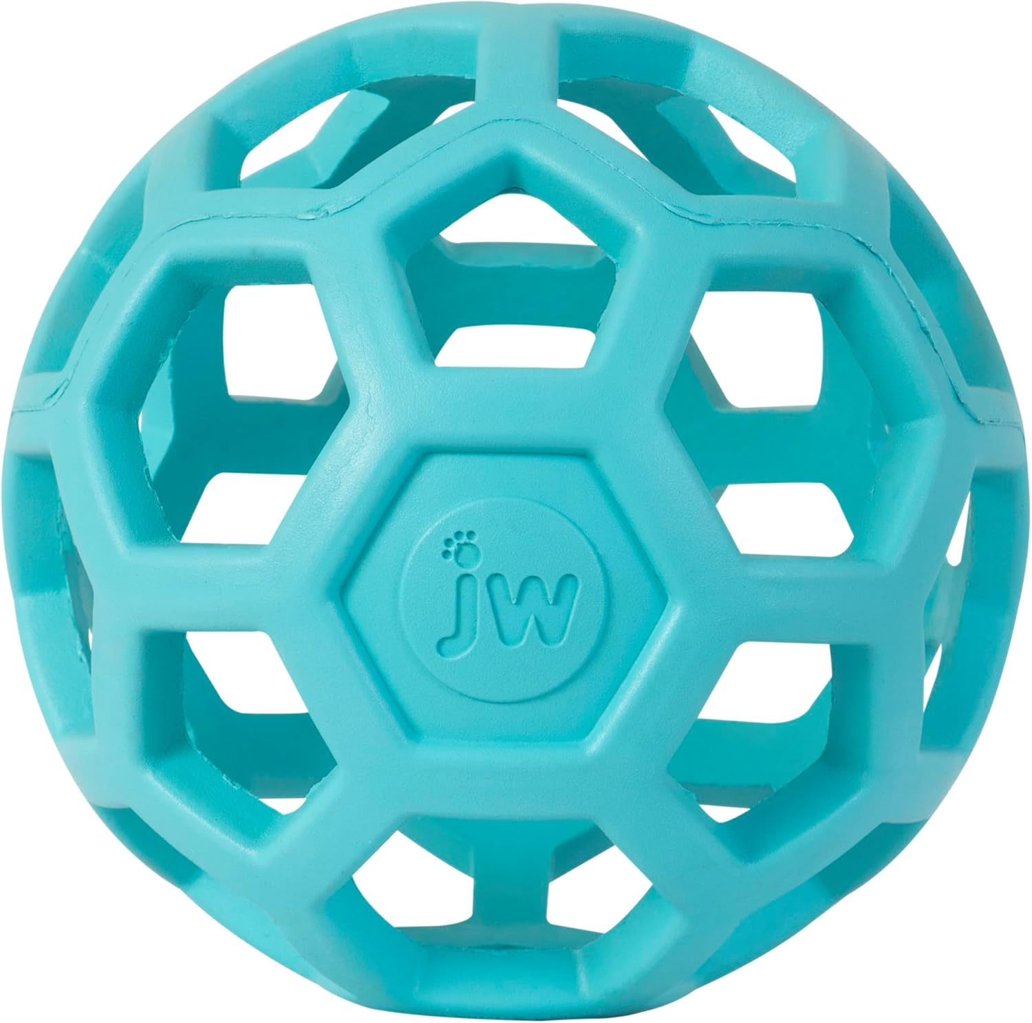 JW Pet Hol-Ee Roller&trade;, Dog Toy Puzzle Ball, Natural Rubber, Large (5.5&rdquo; Inch Diameter), Blue image number 3