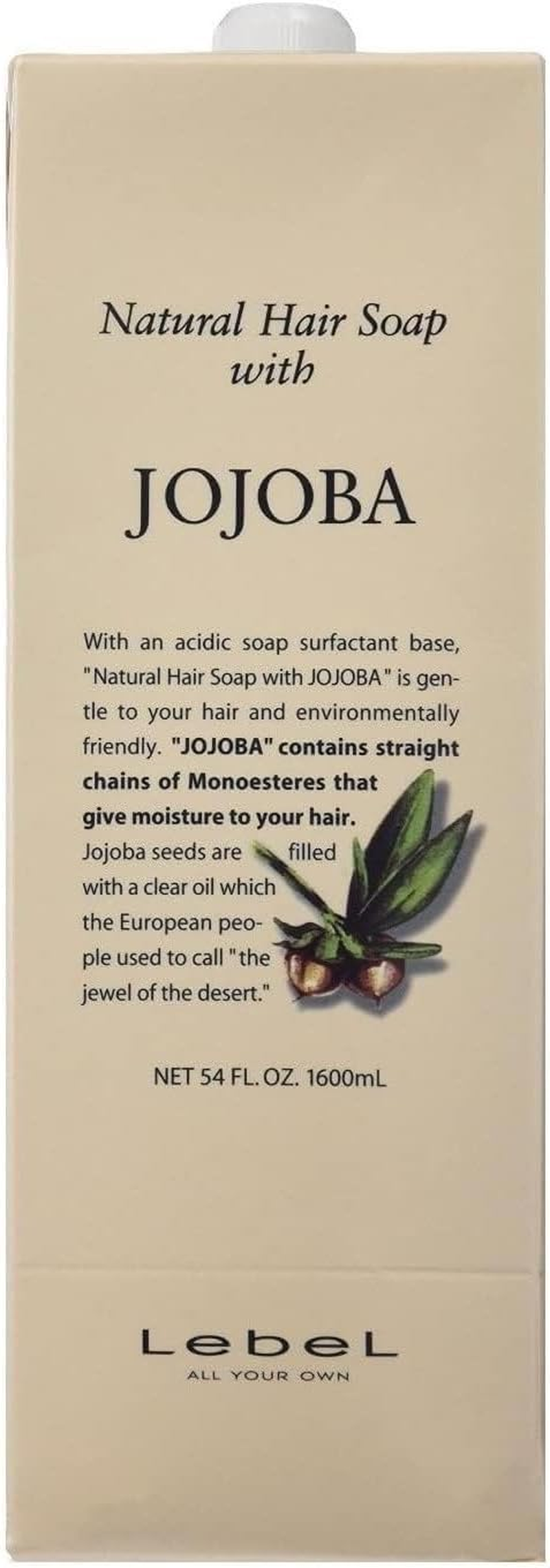 Lebel Natural Hair Soap, with 24.3 Fl Oz (720 Ml), Jojoba JO image number 1