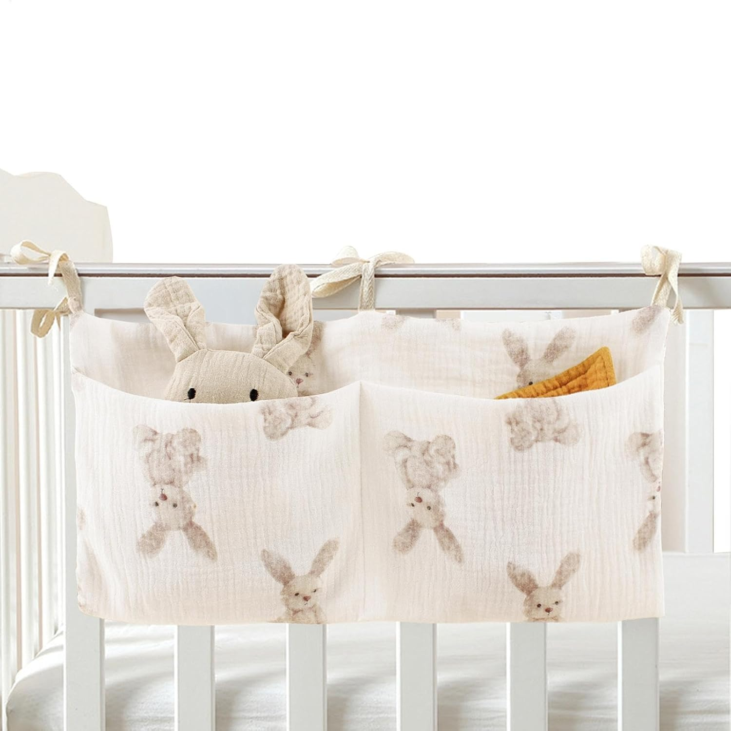 Padded Diaper Bag - Padded Storage Bag with Double Pockets, Nappy Storage Bag | Cute Stroller Accessories, Portable Baby Bottle Organizer Bags image number 6