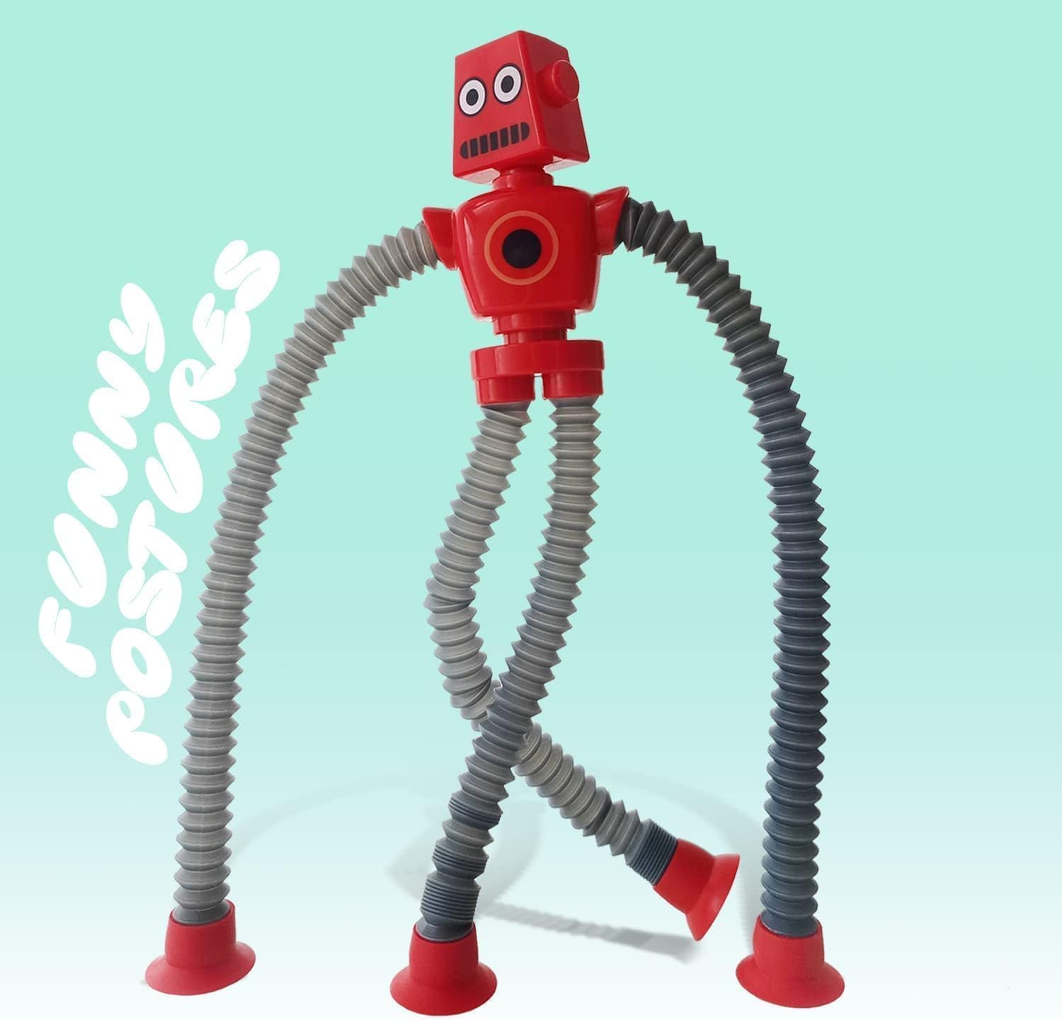 9 Pieces Pop Tubes Robot Mixed Animal Gift Box, Shape Changing Telescopic Fidget Toys, Sensory Tubes for Toddlers, Girls and Boys (Regular) image number 3