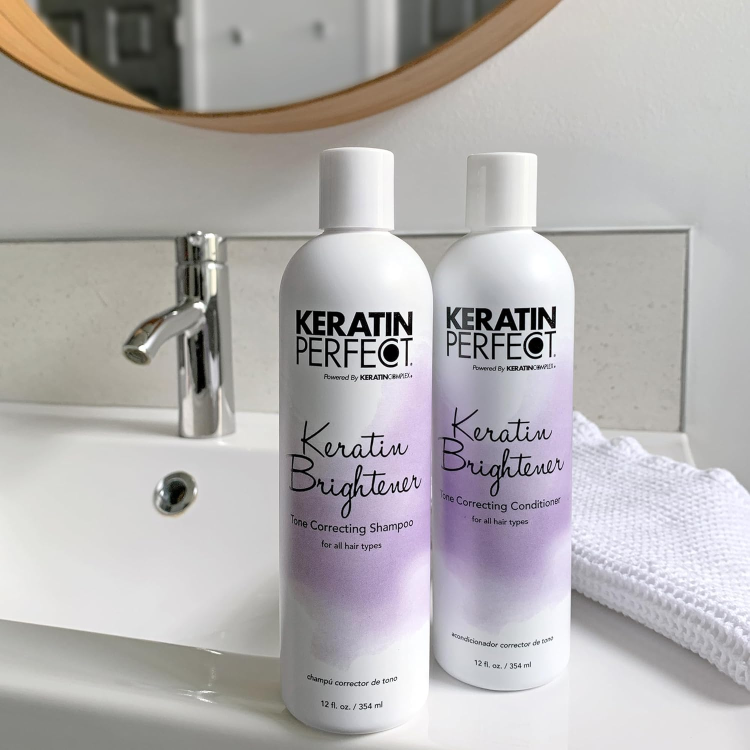 Keratin Perfect Brightener Tone Correcting Shampoo for All Hair Types image number 3