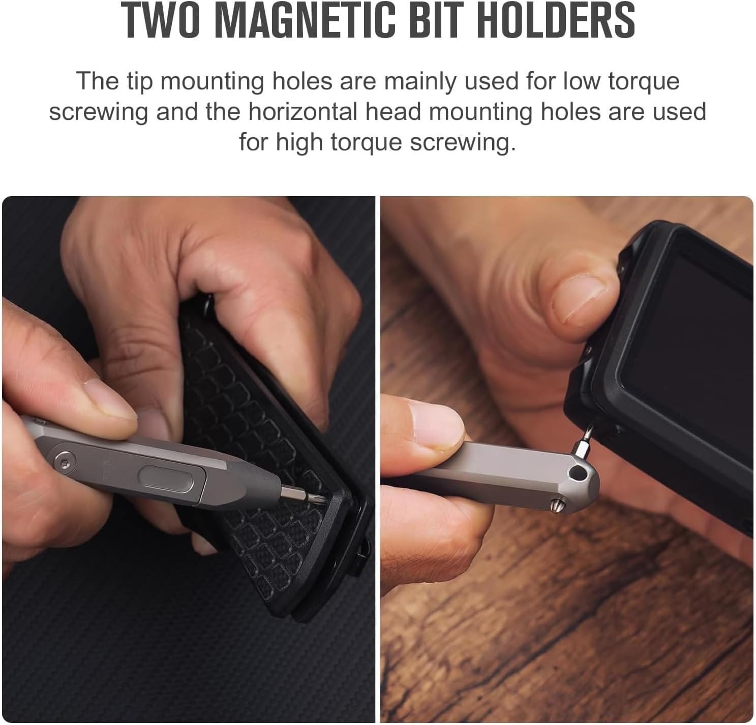 OKNIFE Otacle D1 EDC Multi-Bit Pocket Screwdriver, 8 in 1 Mini Screwdriver Set Magnetic Repair Multitool for Computer Eyeglasses Daily Home Improvement Use (Titanium Sliver) image number 2