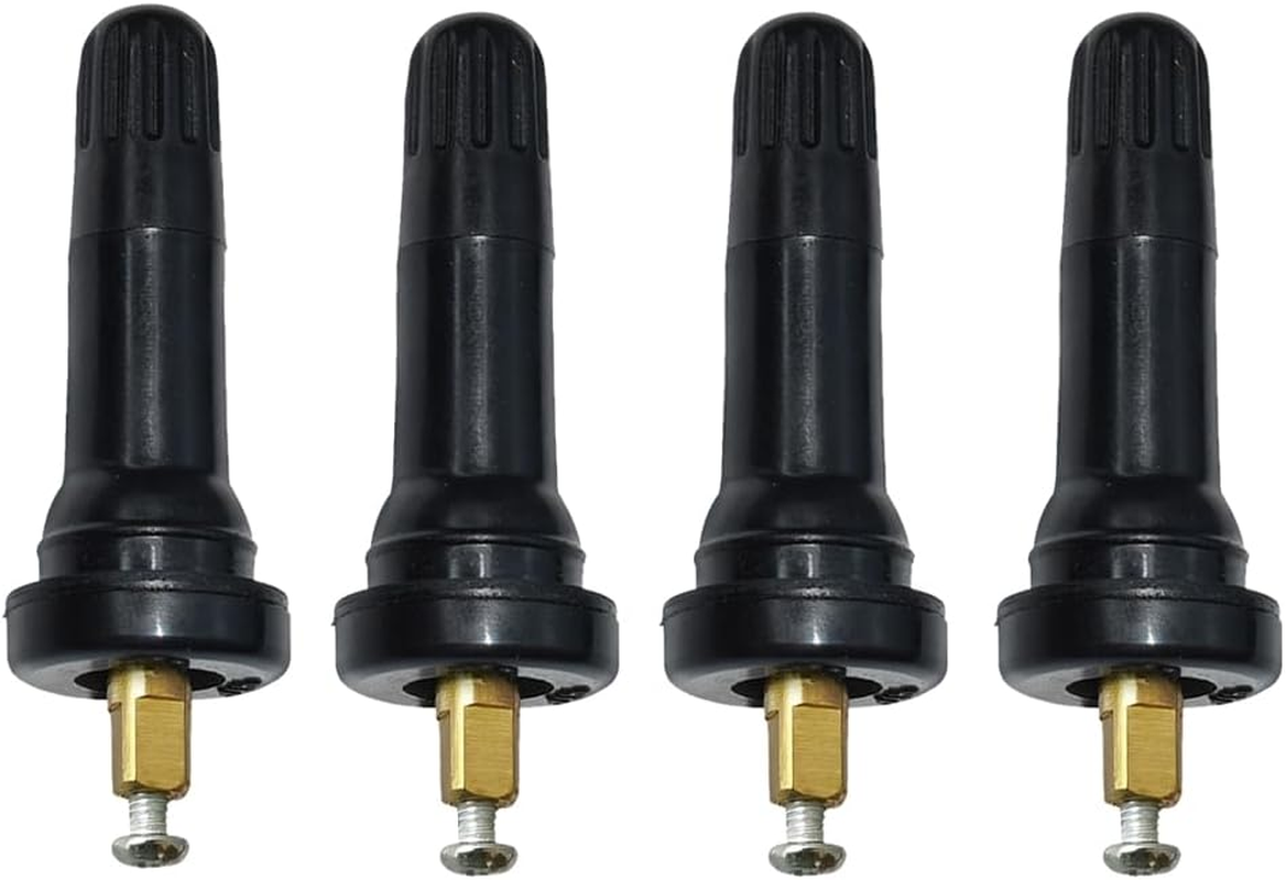 JNNJ Set of 4 TPMS Valve Stem, Tyre Pressure Monitoring System, Snap-In Valve, Tyre Pressure Monitoring System, Tyre Valve (90&deg; Right Angle Trimming)