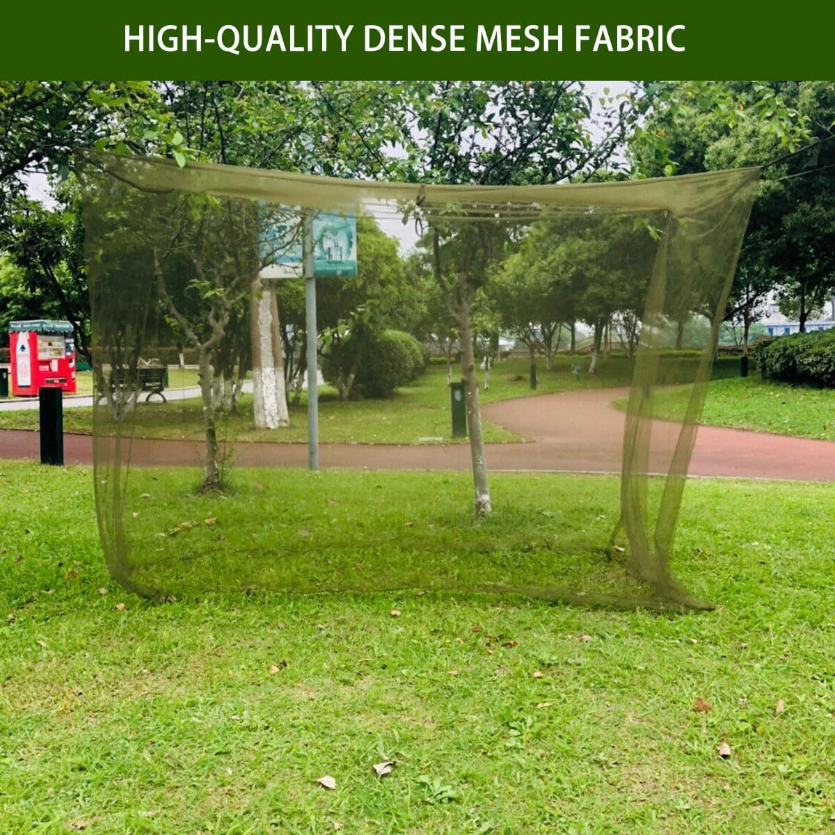 AIMALL Outdoor Single Folding Bed Mosquito Net, Army Green, Light & Breathable, Ultra - Fine Mesh, 2 Sizes image number 1