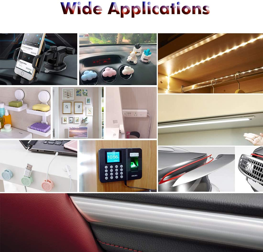 LLPT Double Sided Tape Clear Acrylic Strong Mounting Tape 1/2 Inch X 120 Inch Residue Free Waterproof Outdoor Indoor Adhesive(Wa052) image number 2