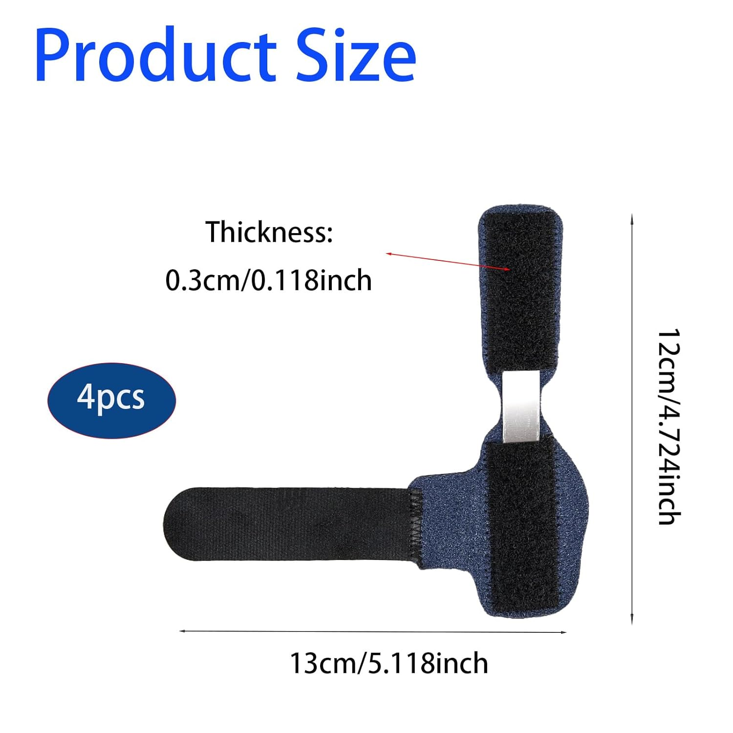 4Pcs Toe Splint Stabilizer, Toe Separators Toe Protector, Supports Adult and Child Skin-Friendly Breathable Splints ，Suitable for Toe Fracture Fixation, Toe Alignment, Arthritis Pain Relief image number 3