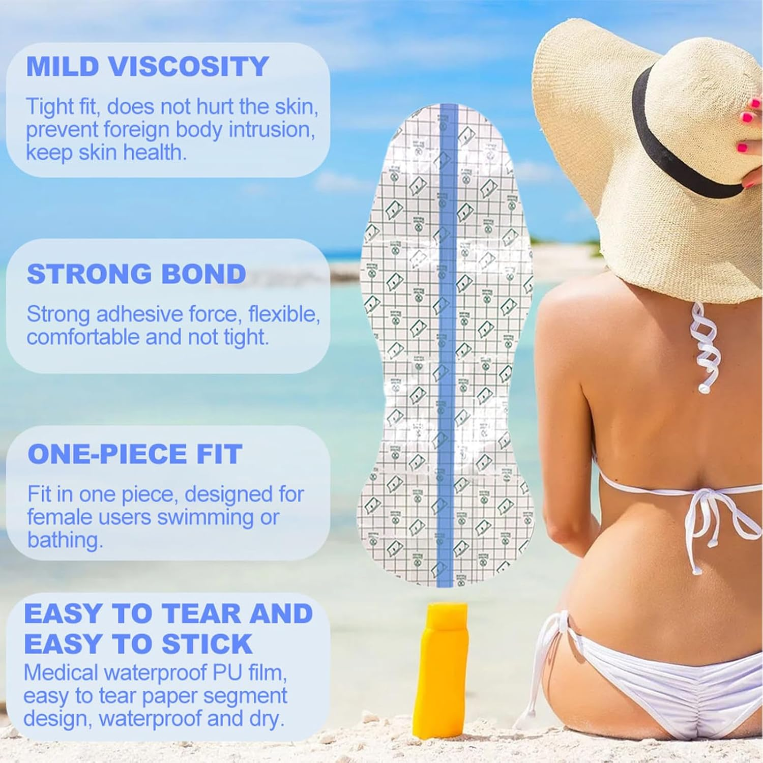 Swim Panti Liner, PU Clear Hygienic Liners for Swimwear, Private Panti Liner, Portable Panty Liners for Women Swimsuits and Lingerie Panty Liner image number 6