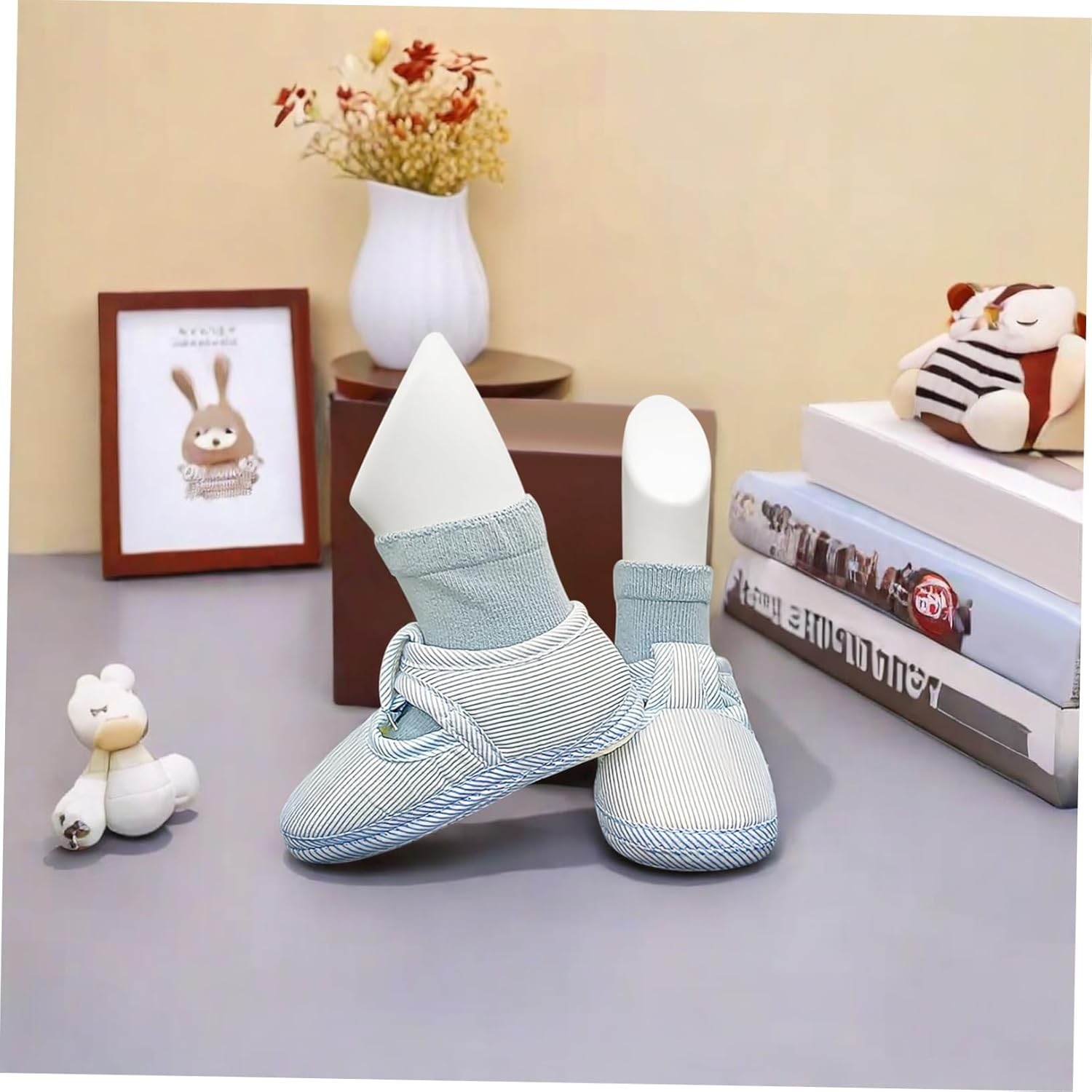 4Pcs Baby Shoe Mannequin Plastic Foot Models Reusable Small Toddler Mannequin Feet White and Skin Tone 11.5Cm 14Cm for Retail Shop Display image number 5