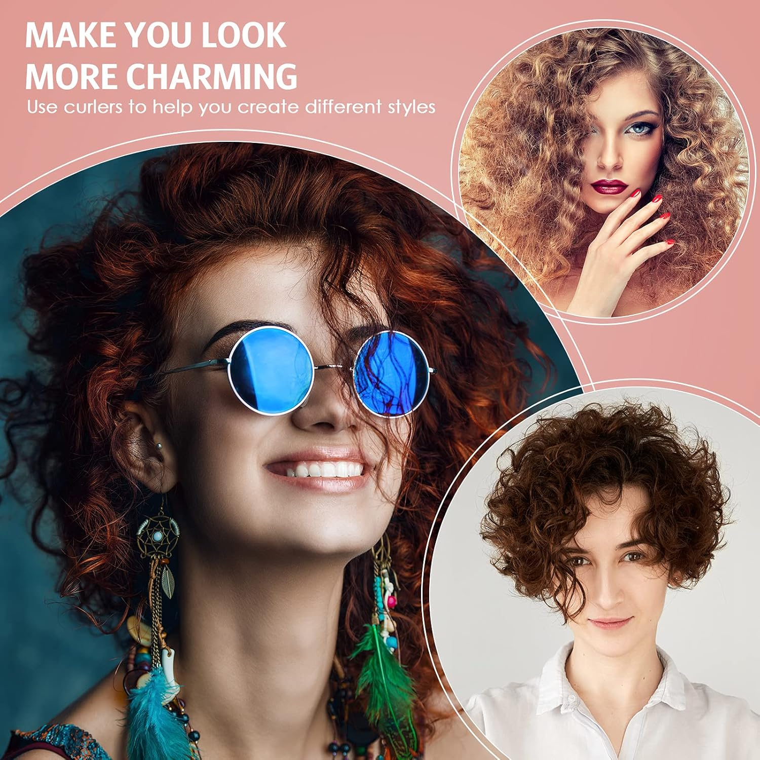 Syhood 30 Pcs 7'' Flexible Curling Rods Twist Foam Hair Rollers Soft Foam No Heat Hair Rods Rollers and 1 Steel Pintail Comb Rat Tail Comb for Women Long Short Hair(Red,7 X 0.3 Inch) image number 4