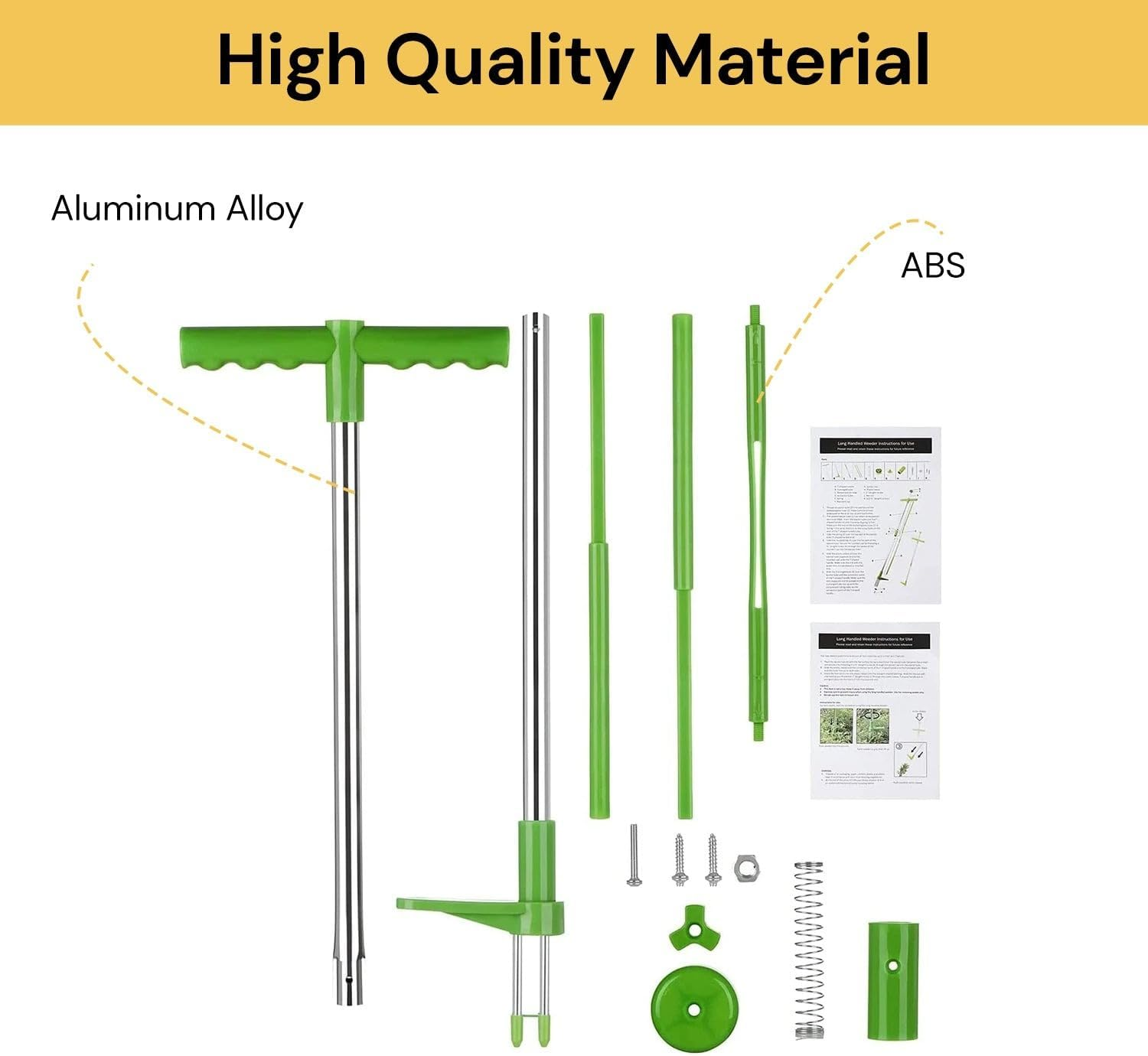 Spendeal Weed Puller Tool, Stand up Weeder with Long Handle and 3 Claws, Hand Weed Remover Grabber for Garden, Dandelion Root Puller Tool for Lawn and Soil &ndash; Manual Weeding Tool image number 4