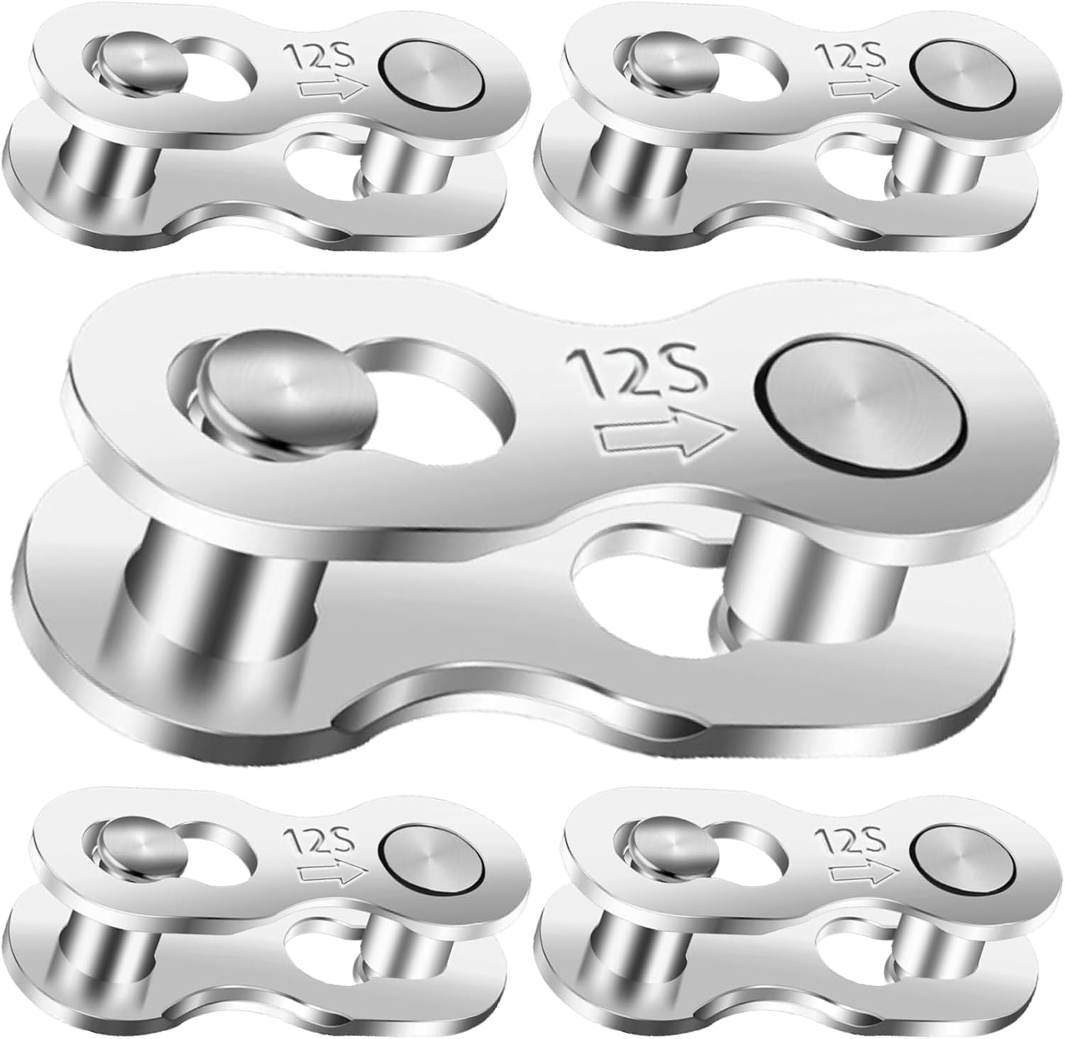 Missing Link 5 Pairs for 12 Speed Chain Master Link for Bicycle Chain Bike Chain Links 12 Speed Bike Chain Master Link Quick Link Bike Parts Bicycle Parts Mountain Bike Parts Chain Connector Link image number 2