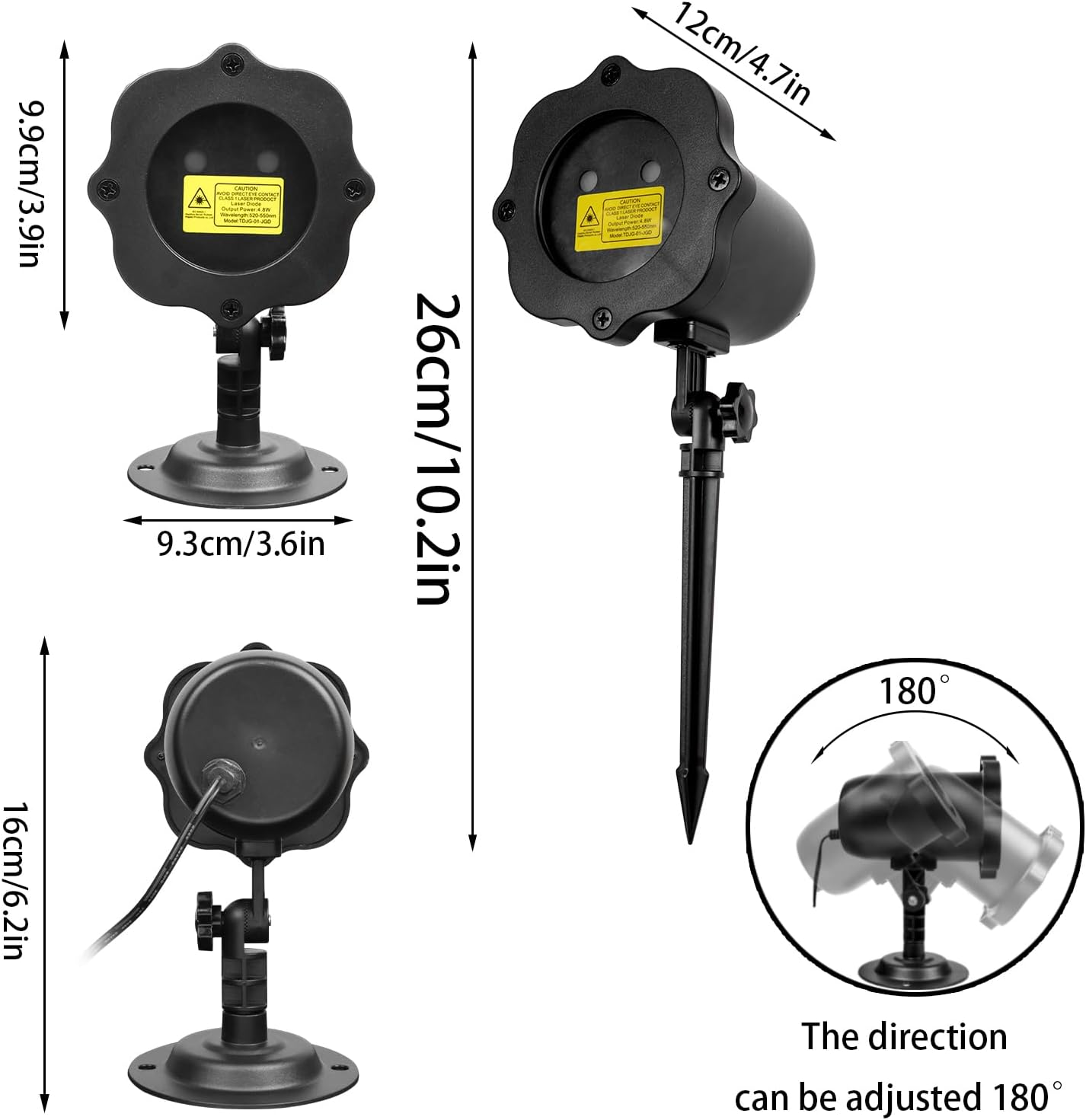 Christmas Projector Lights,Outdoor LED Christmas Lights with 16 Christmas Patterns with Remote Control,Waterproof Snow Projector Suitable for Xmas Birthday Party,Holidays,Decorative Lights image number 2