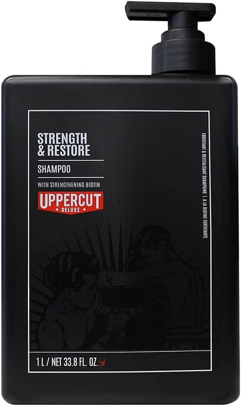 Uppercut Deluxe Strength and Restore Shampoo, Mens Hair Shampoo Infused with Biotin and Caffeine to Help Promote Healthy Hair Growth, Mens Moisturising Shampoo 1L image number 2