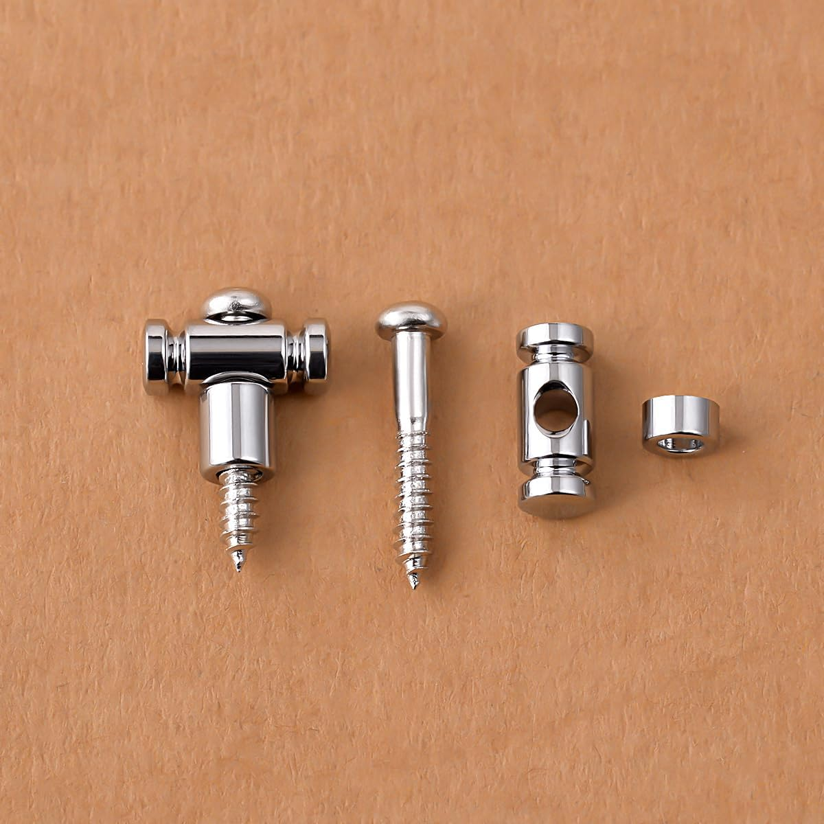 Guyker Guitar Roller String Retainers(Set of 2) &ndash; String Guide, Strings Trees Replacement Part for Electric Guitars, SR1 Chrome image number 2