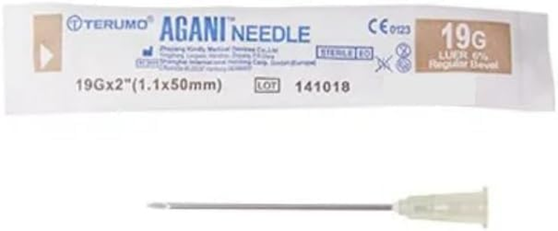 100Pcs 18G 19G 21G 23G 25G Terumo Agani Dispensing Syringe Needle * Industrial Science Lab Experiments Injection Syringe Accessories * Individual Sterile Package (19Gx38Mm) image number 3