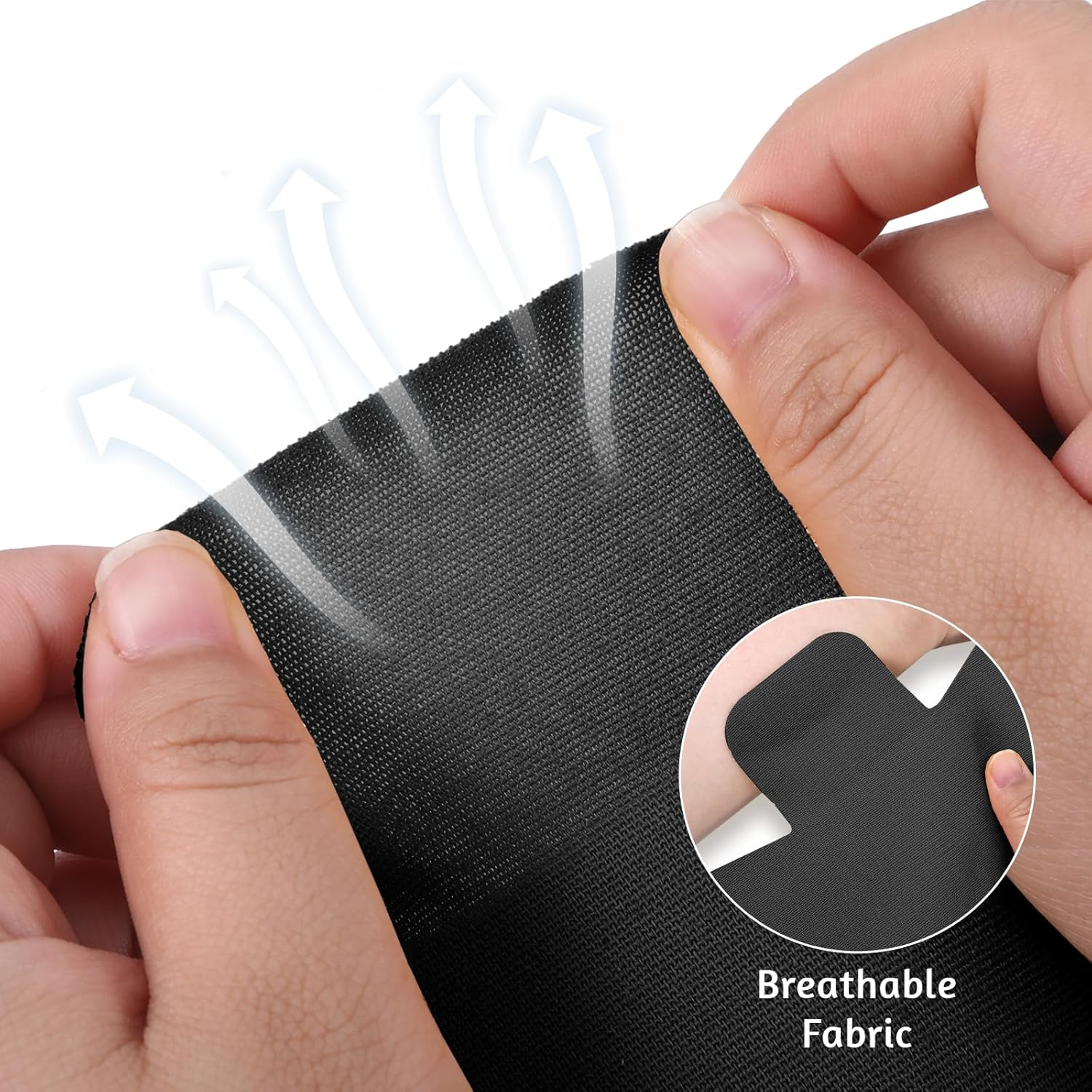 10 Pcs Precut Kinesiology Tape for Ankle Brace,Kinesiology Ankle Tape,Waterproof and Breathable Athletic Tape for Pain Relief,Ankle Support,Sprain Prevention and Ligament Stability(Black)