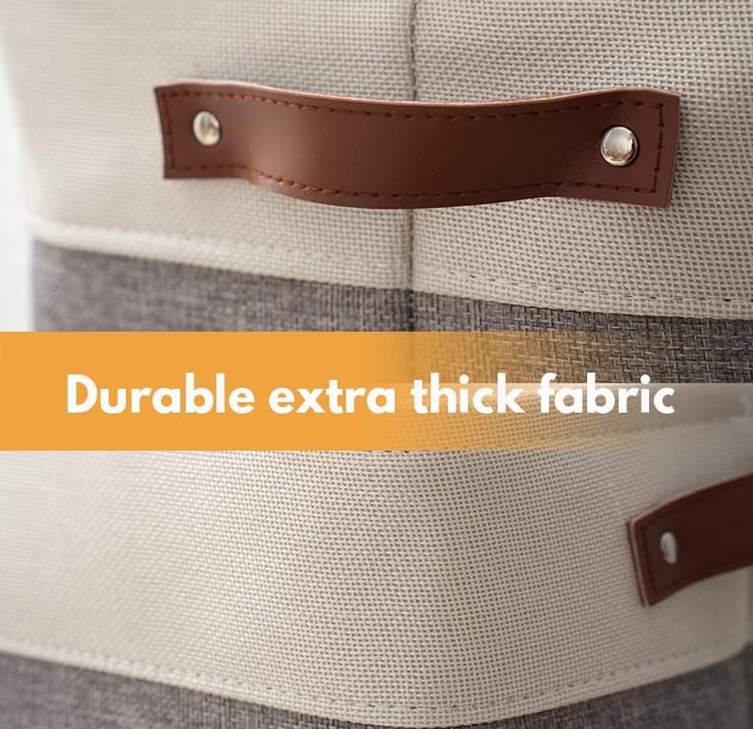 [3-Pack] Large Nursery Storage Baskets,H HOME-MART Foldable Storage Basket Storage Open Basket Bin Set (Small-3 Pack-31*21*16Cm) image number 6