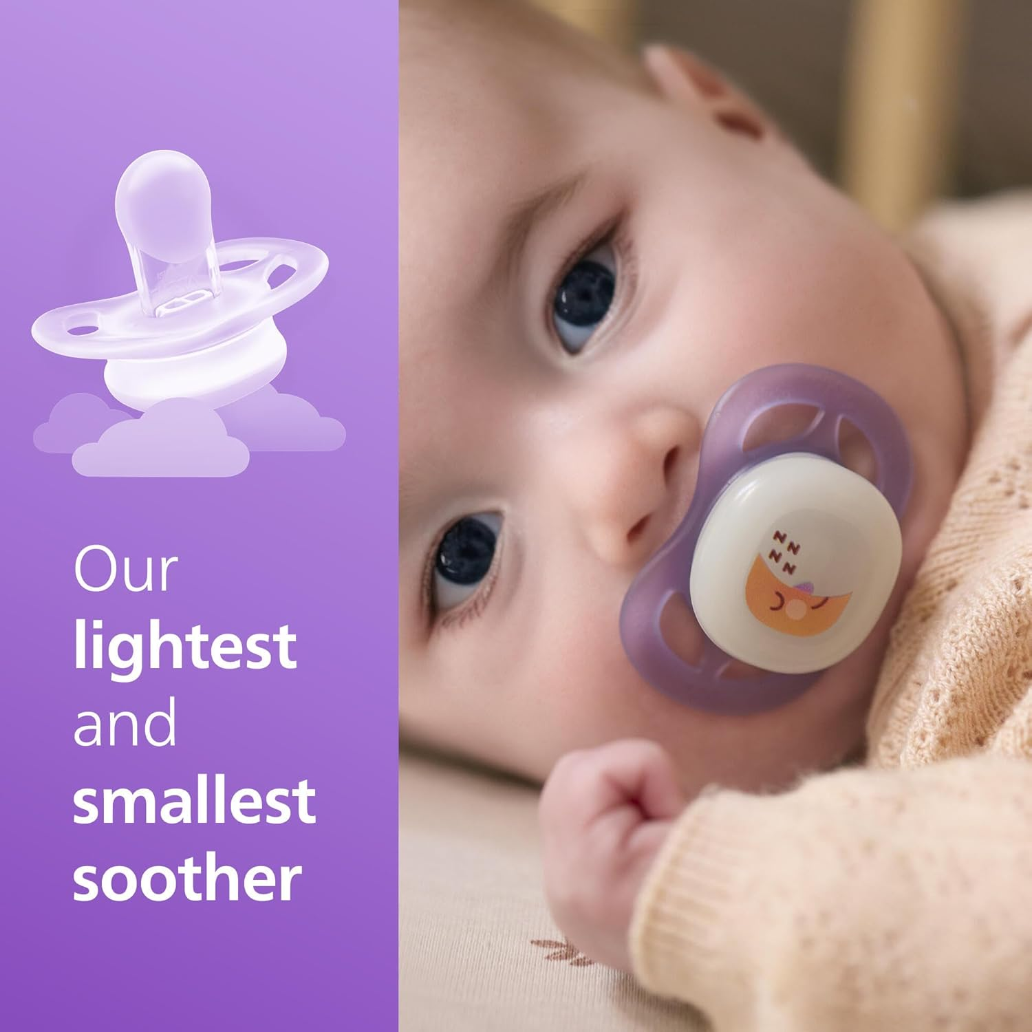 Philips Avent Ultra Start Nighttime Soother Glow, 0-2 Months, 2-Pack image number 1