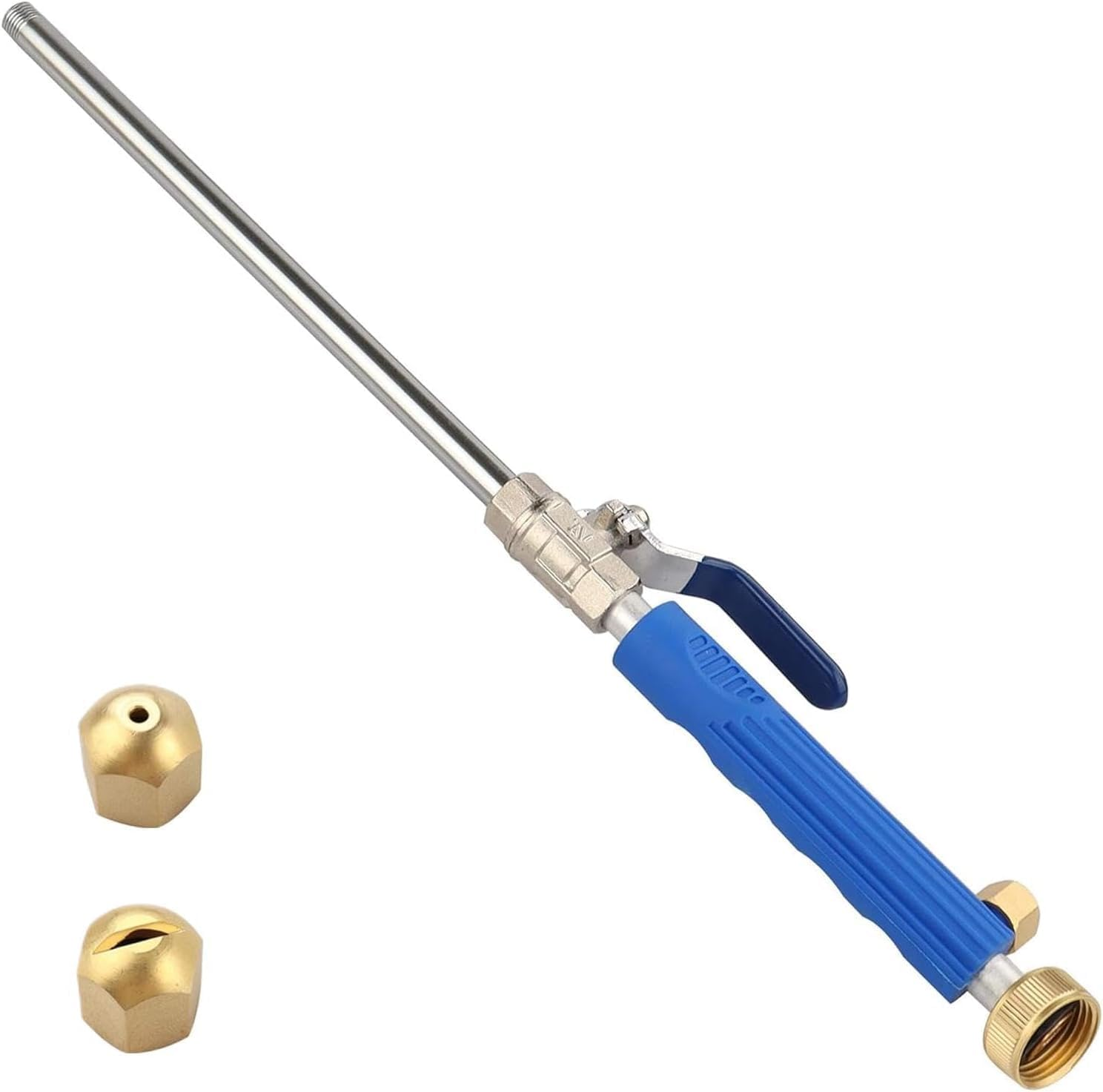 WADY High Pressure Power Washer Wand & Hydro Jet Water Hose Nozzle - Multi-Purpose Cleaning Tool for Gutters, Patios, Cars, Pets, Windows & Glass (Blue) image number 2