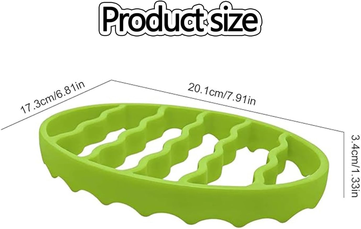 WADY Silicone Roasting Rack, Non Stick Easy-Clean Cooling Rack, Heat-Resistant Cooling Roasting Rack Air Fryer Rack, Silicone Pressure Cooker Roasting Rack Accessories for Meat Vegetables (Green) image number 5