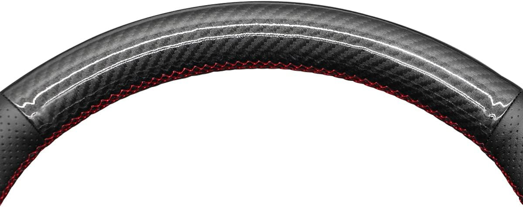 MEWANT Steering Wheel Cover for Toyota Camry/Corolla / RAV4 / Avalon Carbon Fiber&Genuine Leather Steering Wheel Wrap image number 4