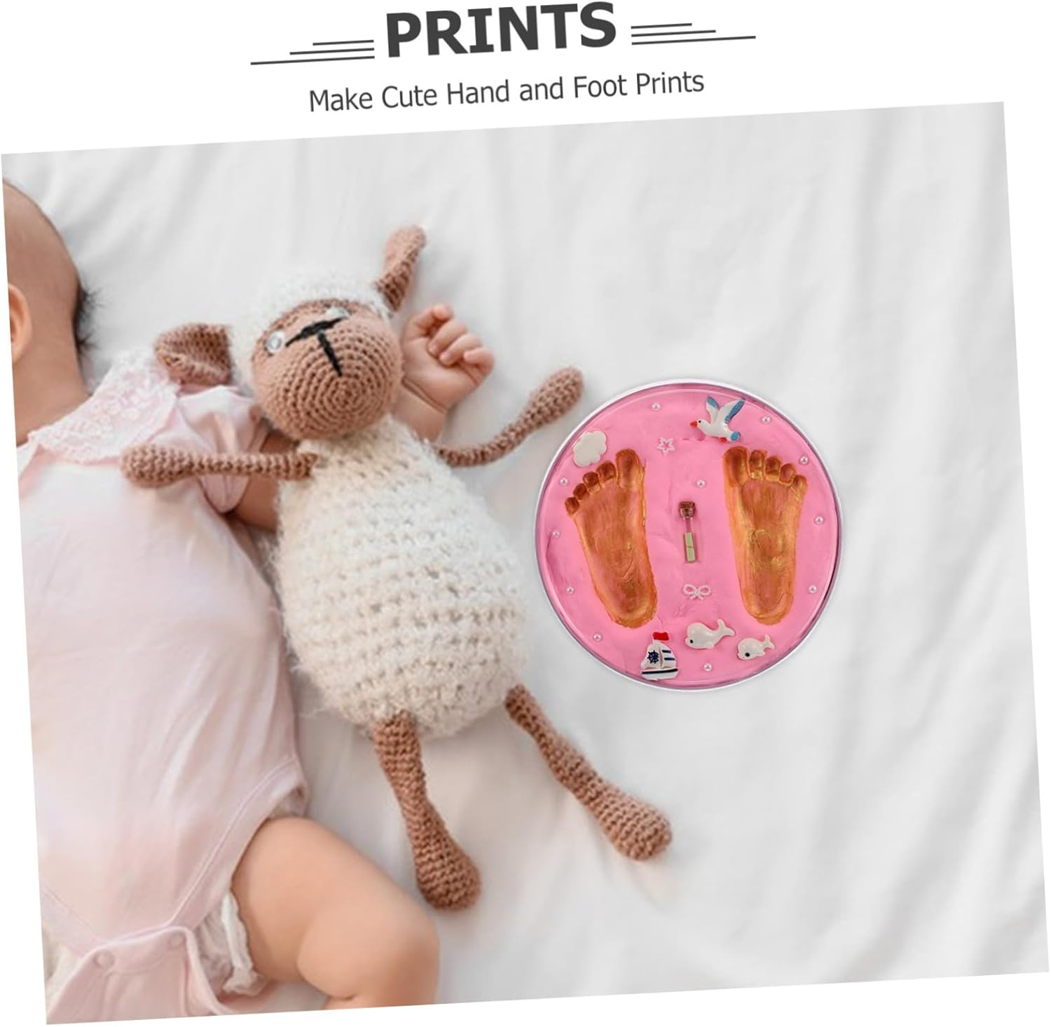 Handprint Mud Registry Search Handprint Photo Frame Kit Footprint Ink for Newborn Keepsake Handprint Ornament Kit Handprint Frame image number 5