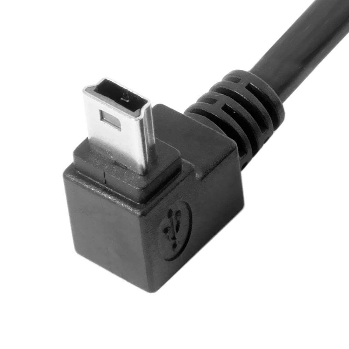 Chenyang Mini USB Cable USB 2.0 to Mini USB-B 5Pin 90 Degree down Angled Extension Data Cable 0.5M