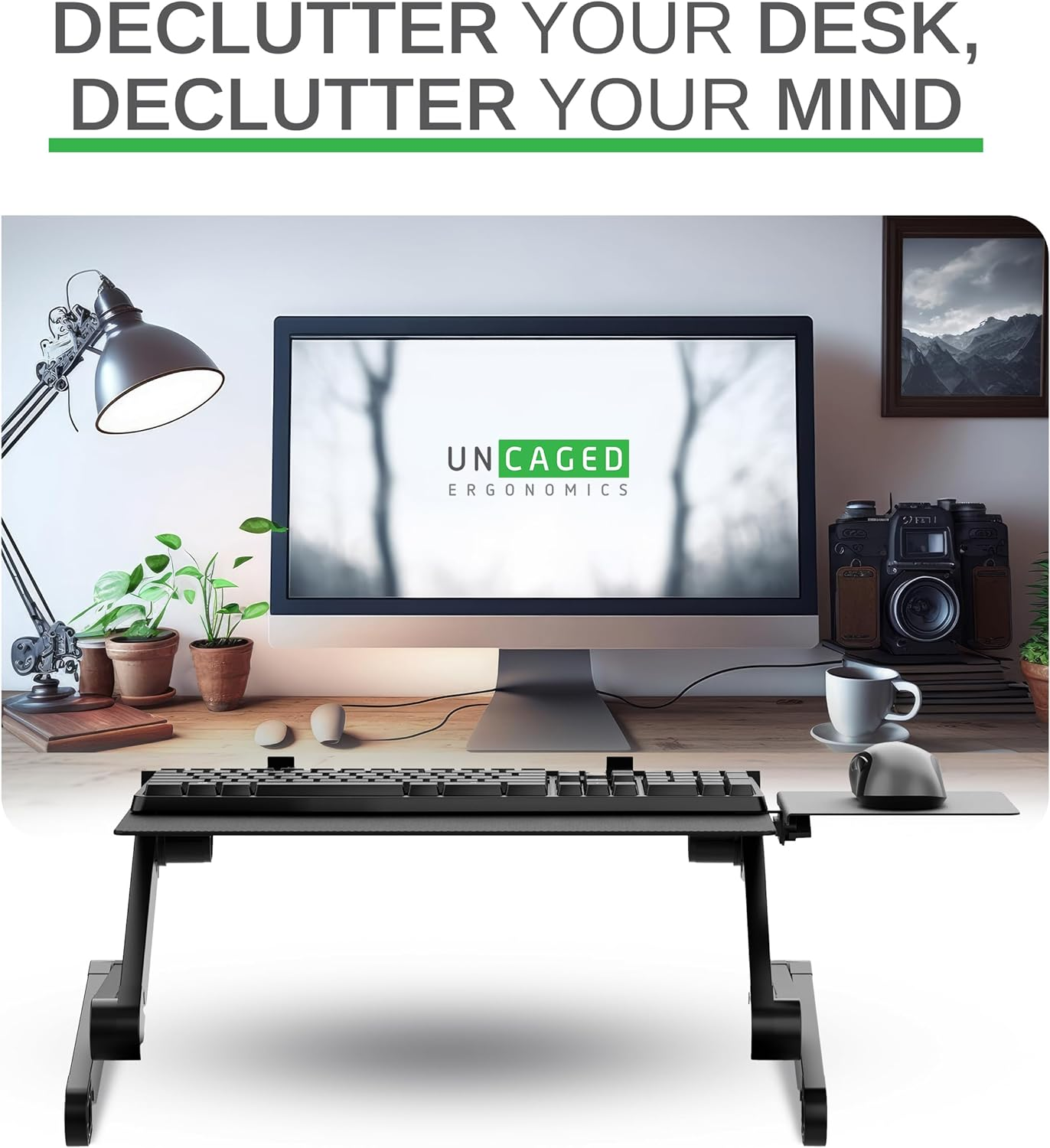 Workez Adjustable Computer Keyboard Stand for Desk, Keyboard & Mouse Stand, Ergonomic Keyboard Stand for Desktop, Computer Keyboard Riser for Desk