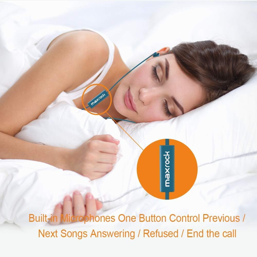 MAXROCK Sleep Earplugs - Noise Isolating Ear Plugs Sleep Earbuds Headphones with Unique Total Soft Silicone Perfect for Insomnia, Side Sleeper, Snoring, Air Travel, Meditation & Relaxation(Wh) (Blue) - Multicolor image number 7