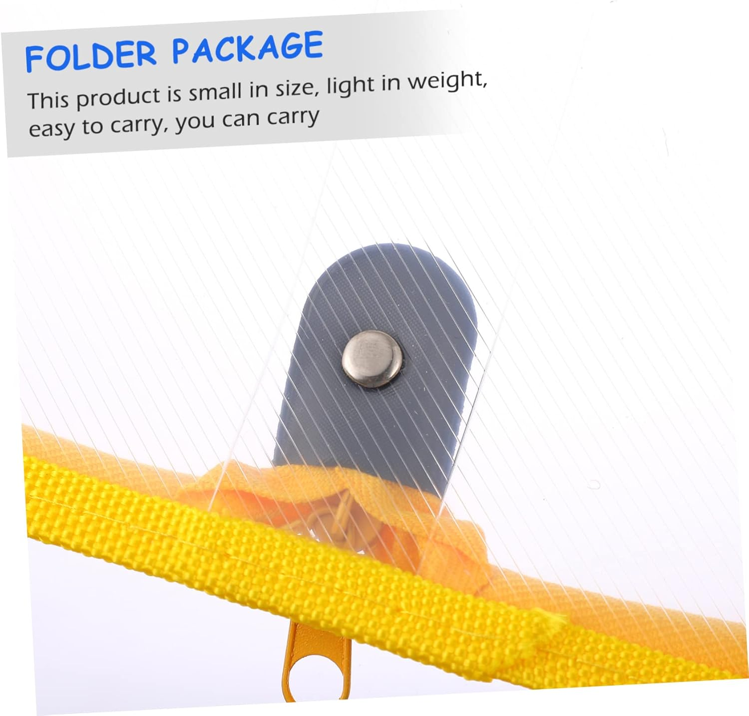 Uonlytech Zipper Document Bag File Folder Office File Folder Document Organizer Holder for Meeting Travel Made of Pp Material Visibility for Easy Organization image number 2