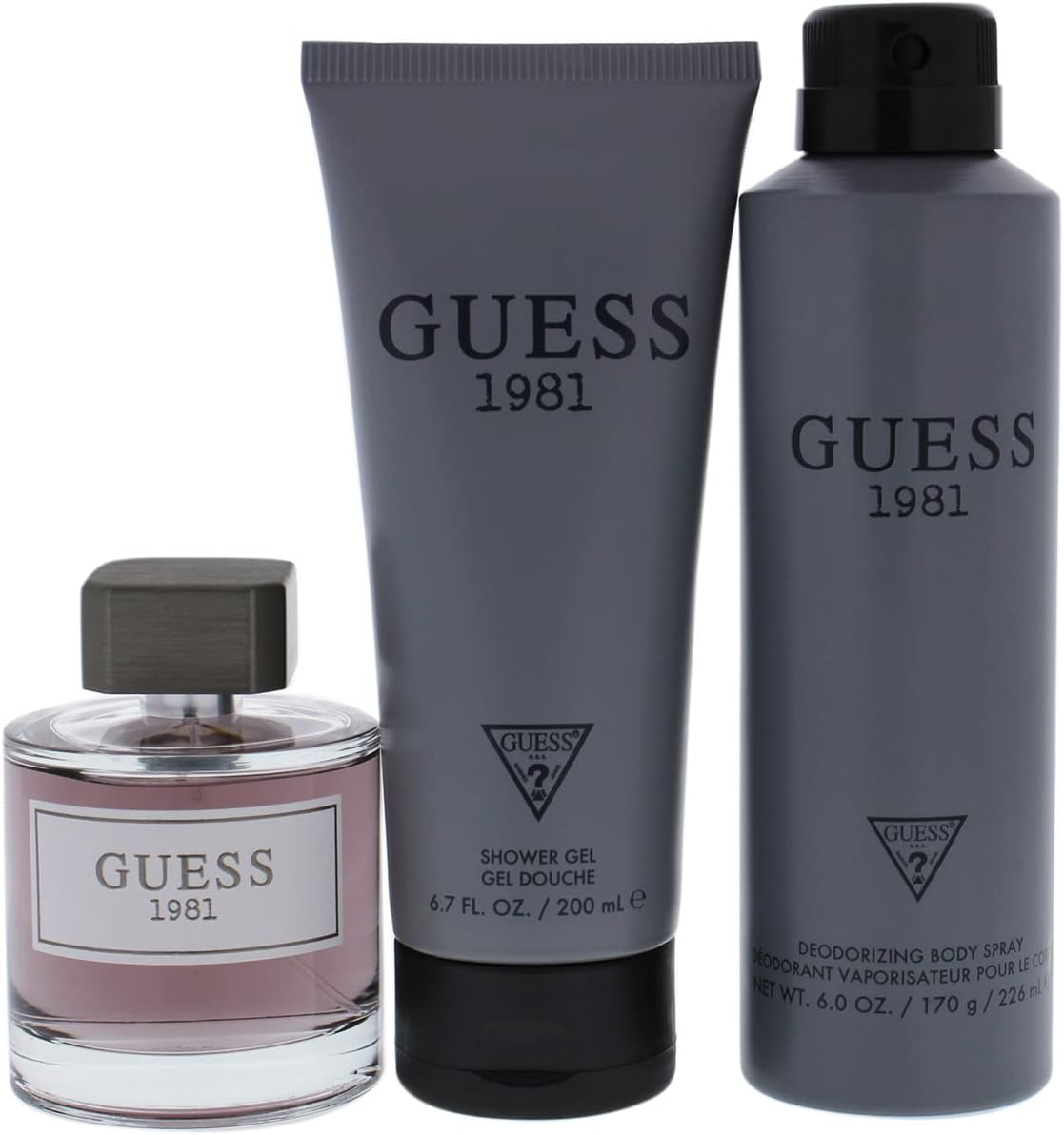 Guess 1981 100Ml EDT + 200Ml Shower Gel + 180Ml Body Spray (Pack of 3)