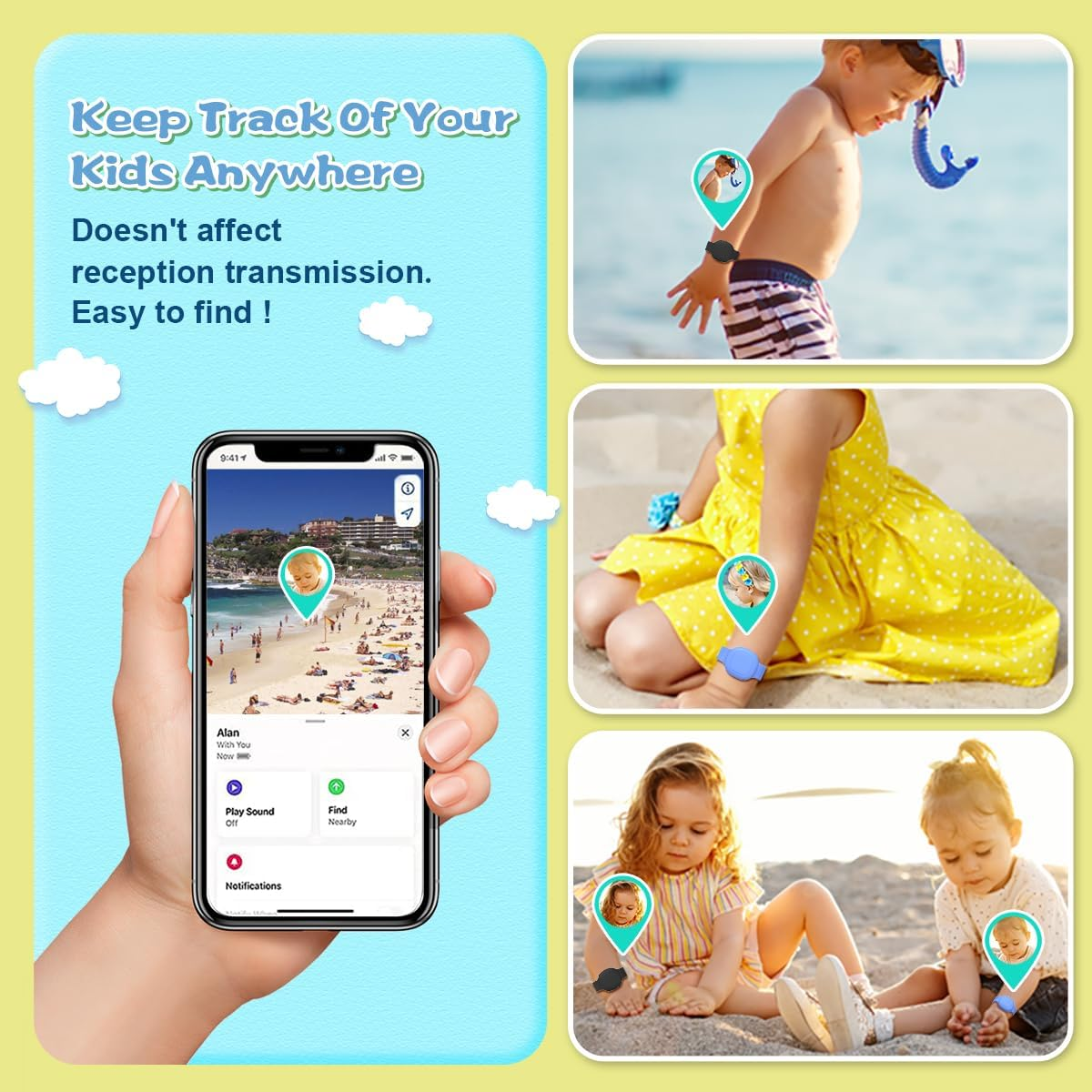 [2 Pack] Compatible for Tile Mate Bracelet Waterproof, Soft Silicone Wristband Holder Full Case Cover for Tile Mate (2022), Hidden Case for Child/Teen/Elderly image number 1