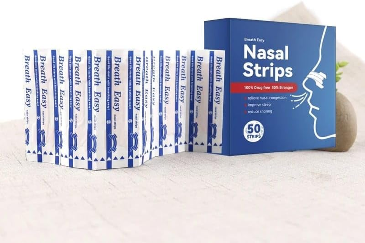 Nose Strips for Better Sleep - Pack of 50 Nasal Strips for Snoring Relief & Easy Breathing image number 4