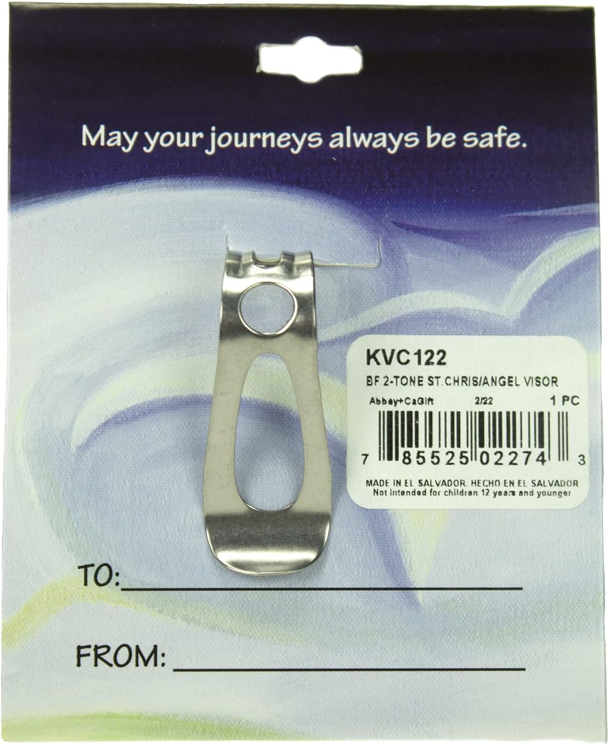 Cathedral Art (Abbey & CA Gift St. Christopher Guardian Angel Sun Visor Clip - Car and Automotive Accessories, Religious Gifts for Christians or Catholics, Charms for Travel Protection Small image number 1