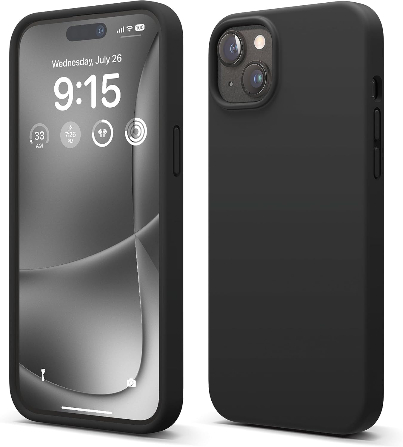 Elago Liquid Silicone Case Compatible with Iphone 15 plus Case, Premium Silicone, Full Body Protective Cover [4 Layer Shockproof Structure], Anti-Scratch Soft Microfiber Lining (Neon Yellow)