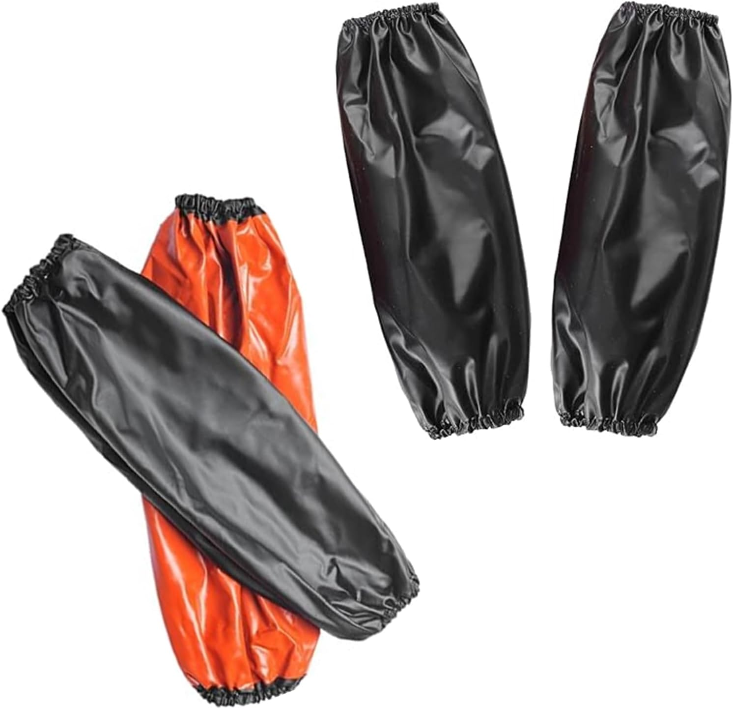 2 Pairs of PU Arm Cover Waterproof Sleeve Protector with Elastic Cuff - Oil Resistant, Acid Resistant image number 2