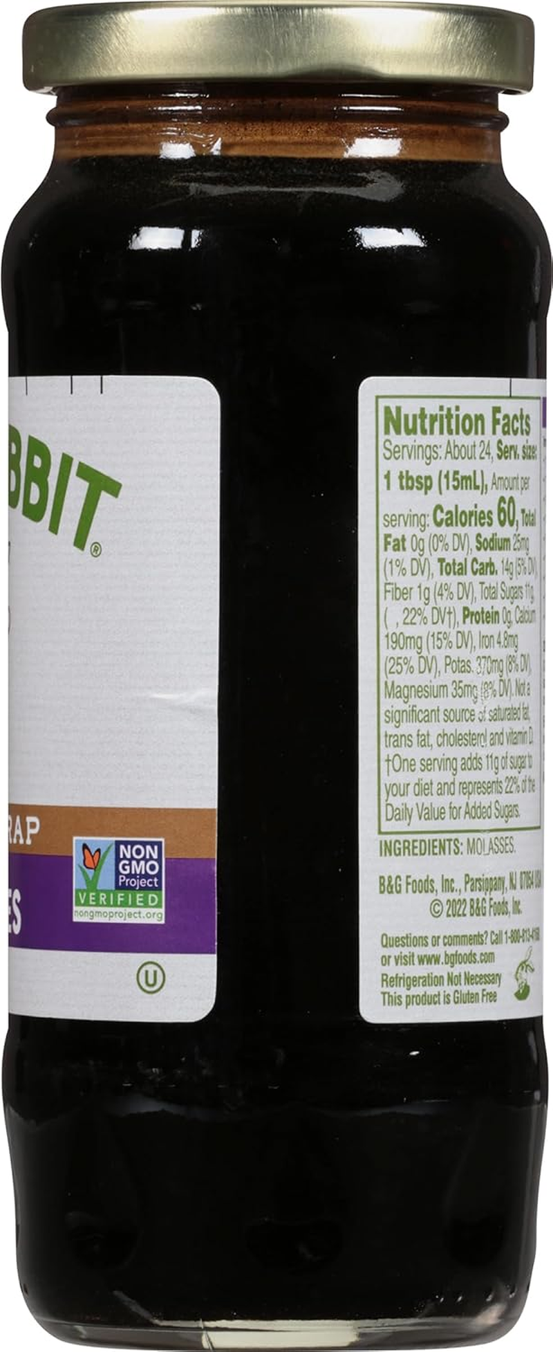 Brer Rabbit Unsulphured Molasses, Blackstrap, 12 Ounce image number 1