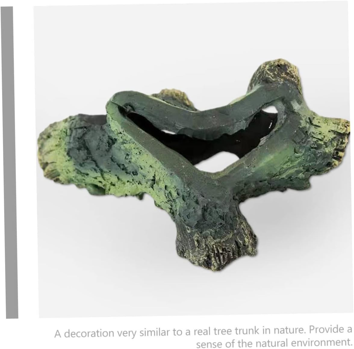 ROMISBABA Fish Tank Tree Trunk Aquarium Stump Hideout Realistic Resin Decoration for Underwater Landscape Shelter for Pet Fish And image number 2