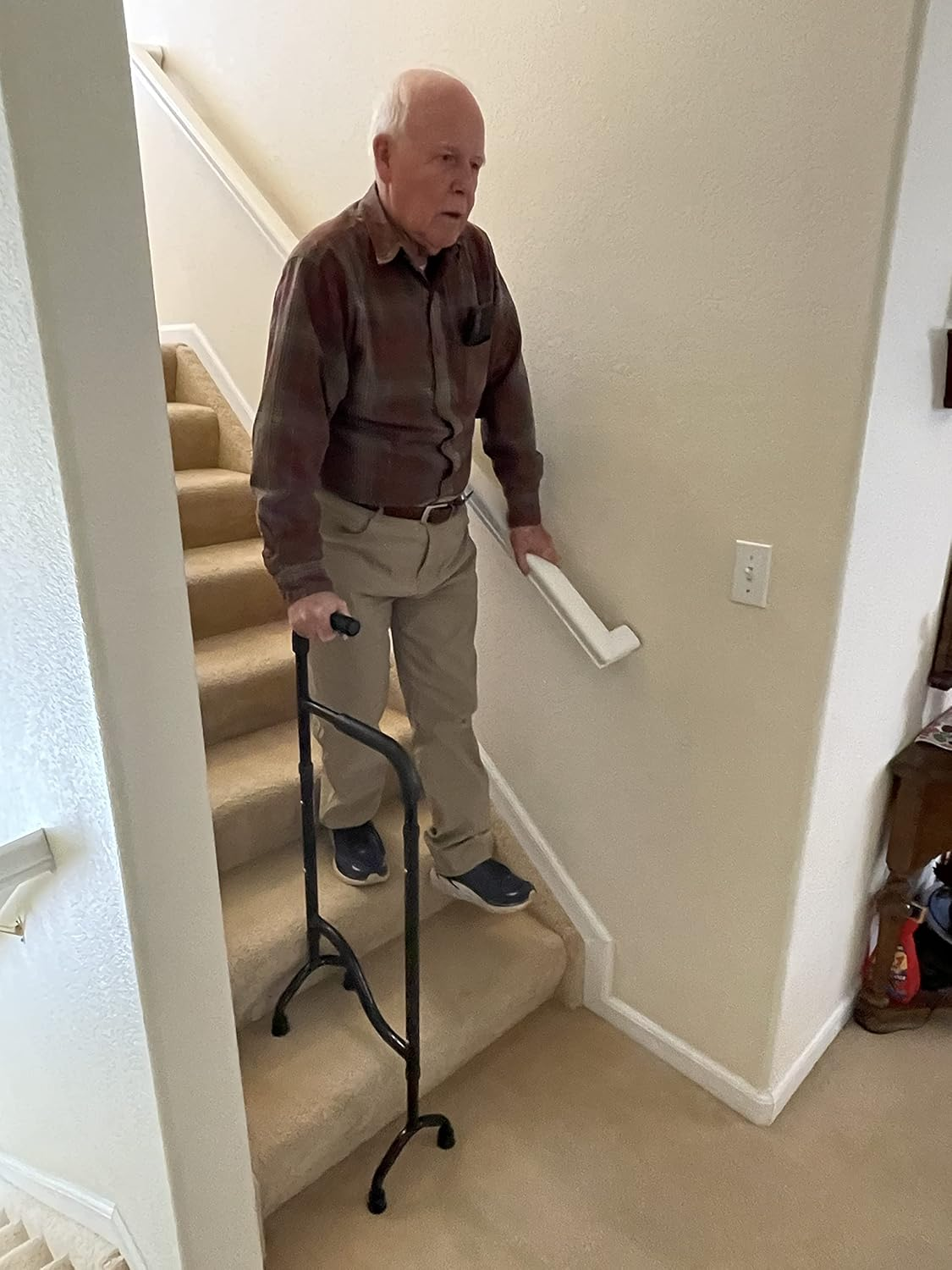 New Stair Climbing Assist Cane Lets You Walk up and down Stairs Easily with Less Pain. Perfect Step Helper for Those with Sore HIPS and Knees image number 2