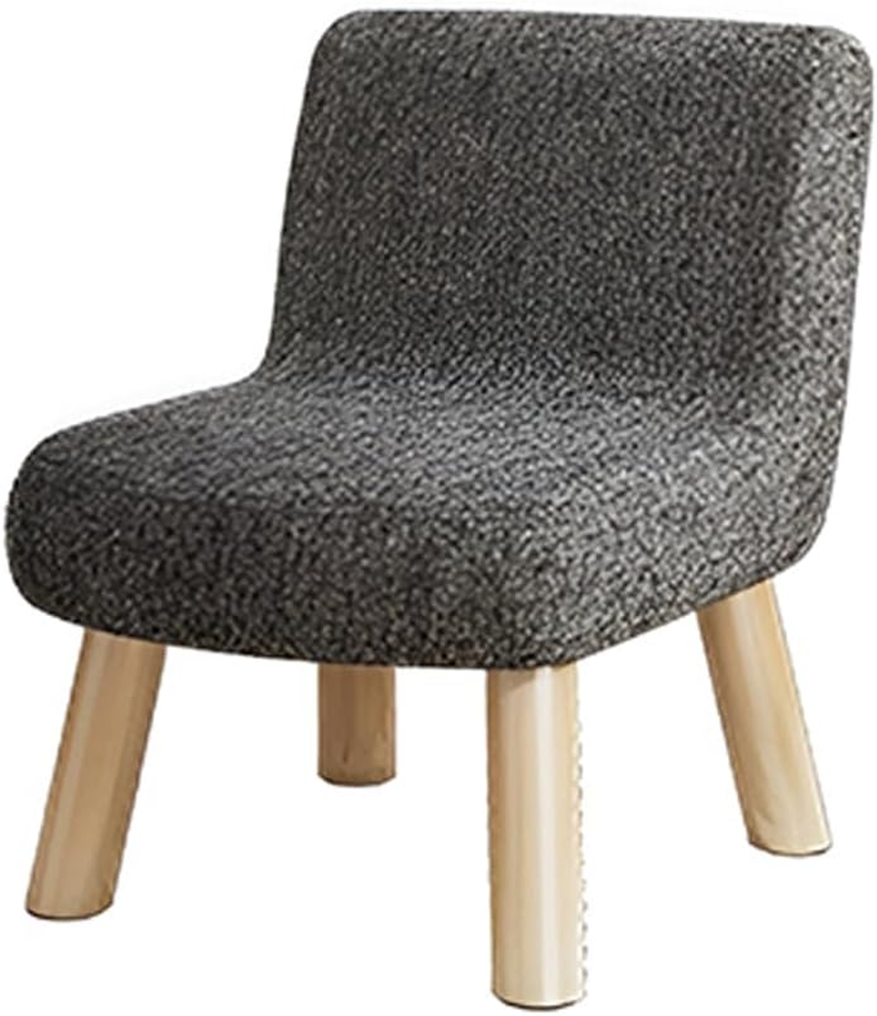 AIMALL Small round Stool, Solid Wood Fabric Shoe Changing Stool for Living Room, Creative Low Bench, Cyber Popular Coffee Table, Lazy Sofa Stool, Available in 6 Colours