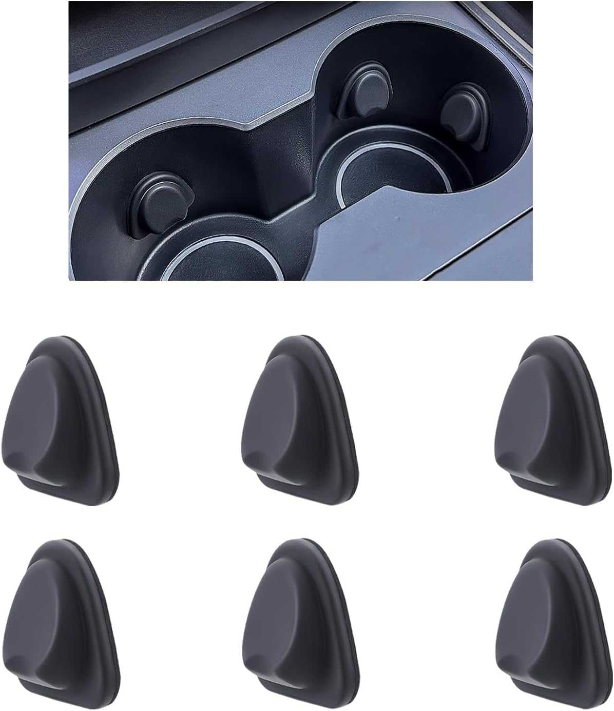 2025 Upgrade Car Cup Holder Insert,Anti-Slip Silicone Cupholder Insert for Car Stabilising Water Cups,Self-Adhesive Automotive Cup Holders Pad for Most Cars/Trucks/Suvs image number 6