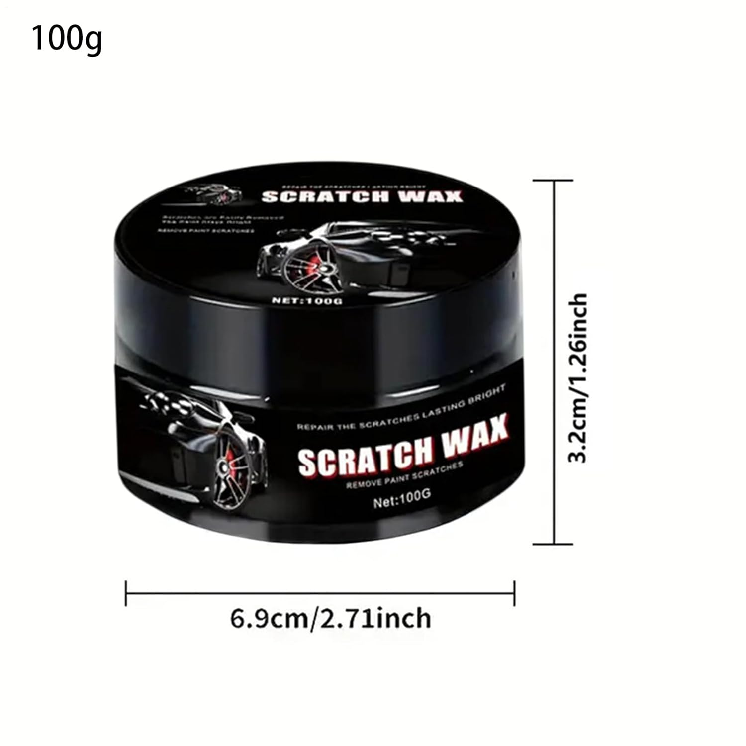 Car Paint Scratch Repair | Automotive Polish, Scratch Removers & Waxes,100G Quick Detailer & Cleaner with Sponge, Hydrophobic Protector, High-Gloss Finish Polisher for Clear Coat &