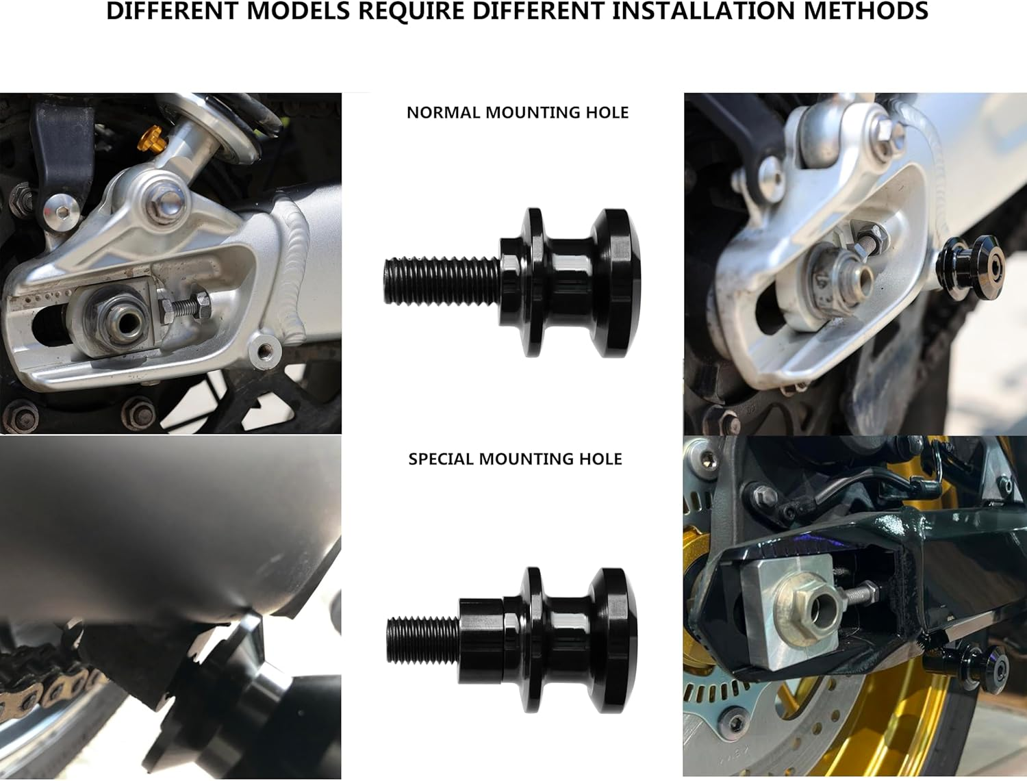 FENRIR Motorcycle Swing Arm Spools Paddock Stand Bobbins Cotton Reels Sliders (M8) image number 4