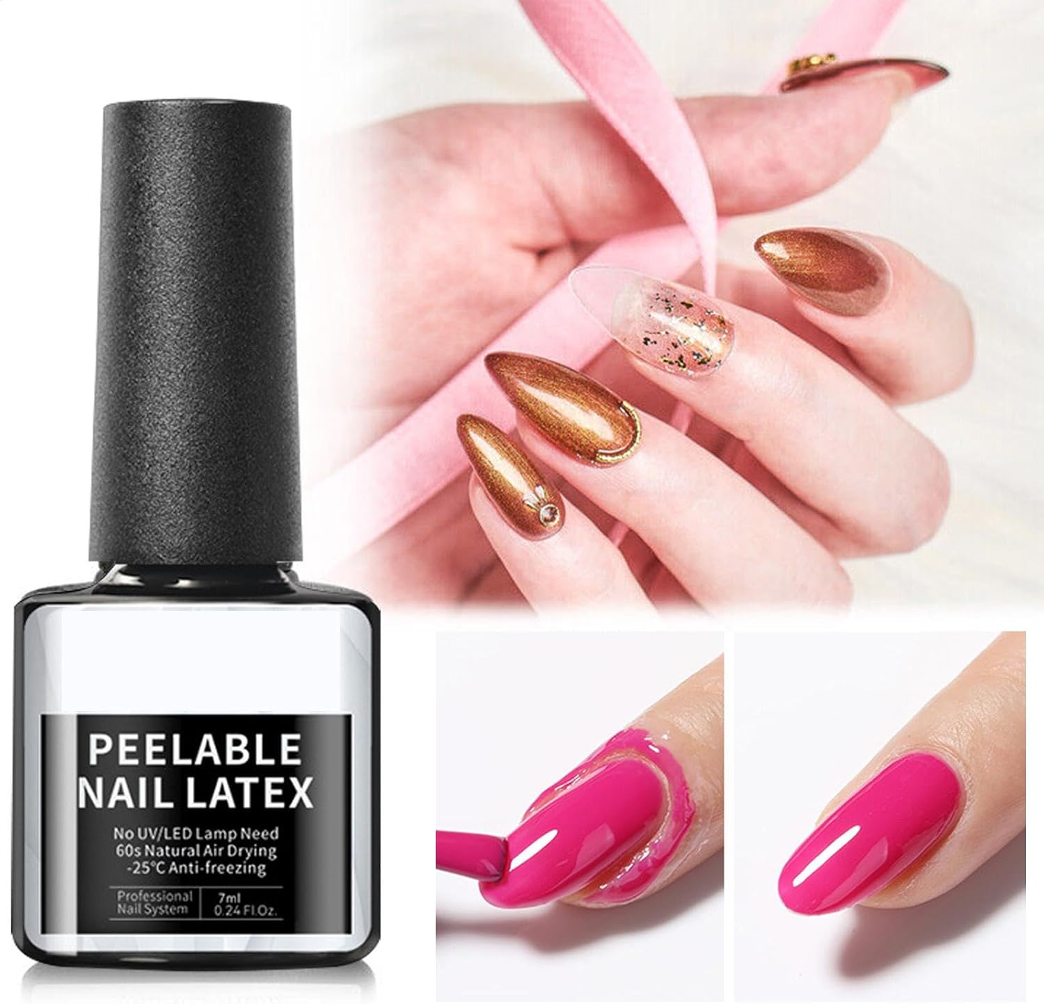 Nail Polish Barrier - Liquid Tape Cuticle Protector | Nail Polish Barrier | Latex Tape Peel off for Nails | Nail Polish Guard for Salon Home | Peel off Cuticle Guard, Cuticle Protector image number 2