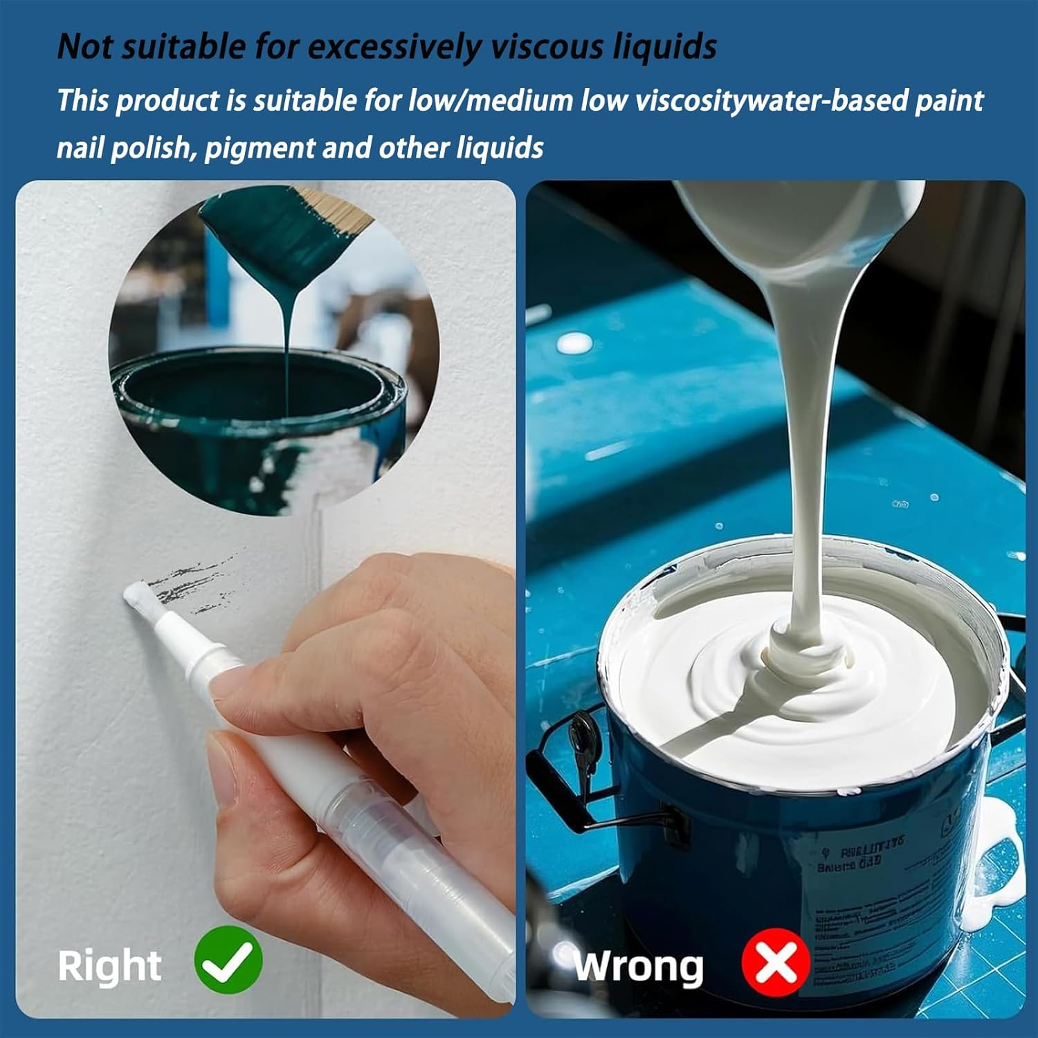 3 Pack Refillable Paint Pens 5Ml - Transparent Touch up Brush for Walls, Furniture & Wood Floors&Window， Precision DIY Repair Kit image number 2