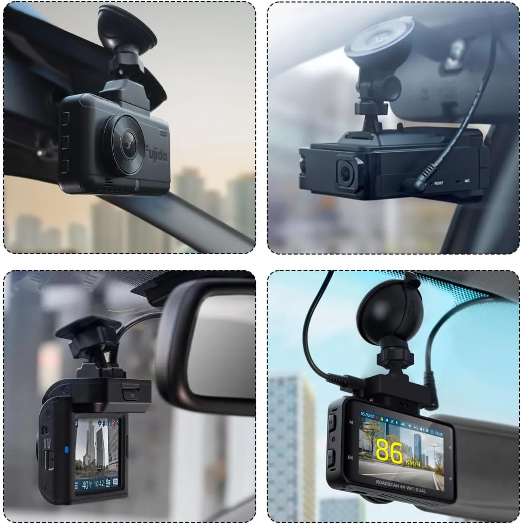 Pack of 10 3M Double-Sided Adhesive Tape Stickers, VHB Car Camera Mounting Tape for Car, Dashboard, Waterproof, Heat Resistant, Strong Adhesive Tape Stickers (Square and Round) image number 1