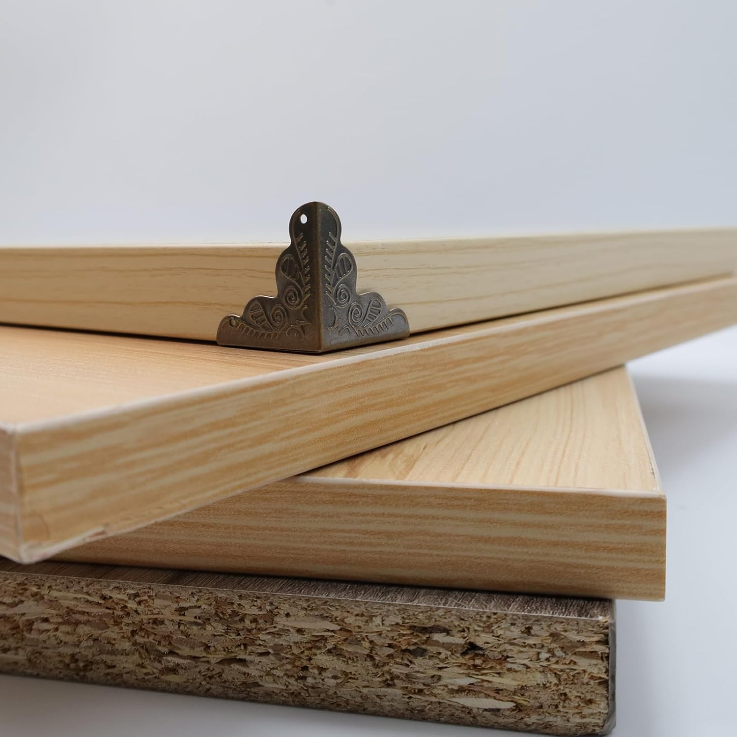 Bitray 48Pcs Antique Corner Decorative Corner 25Mm Vintage Edge Guard Bronze Tone Box Corner Protector with Screws - Bronze image number 2