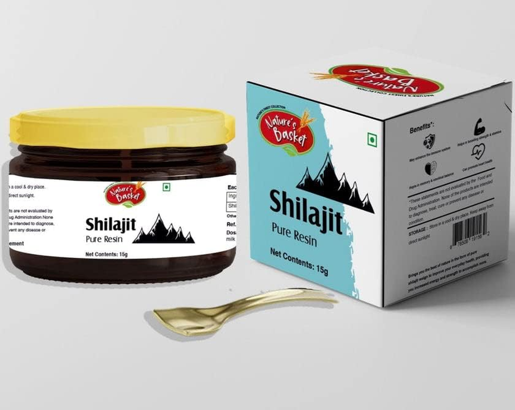 Nature'S Basket Shilajit Resin with Measuring Spoon Included - (25 Grams)